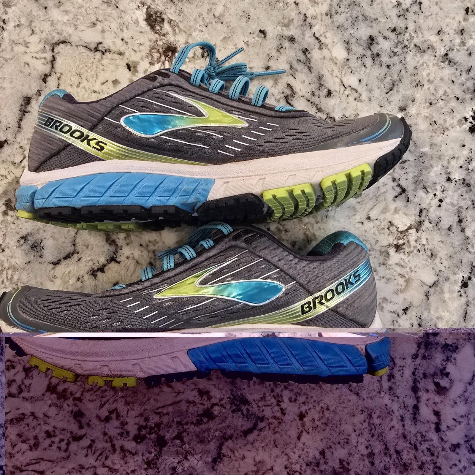 Brooks Brooks Ghost 9 Gray Turquoise Running Shoes Womens Size 6.5 Size US 6.5 / IT 36.5 - 3 Thumbnail