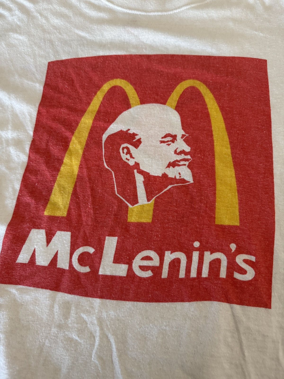 Vintage *RARE* 80s COLD WAR USSR SOVIET MC LENIN MCDONALD’S PARODY Size US XL / EU 56 / 4 - 6 Thumbnail