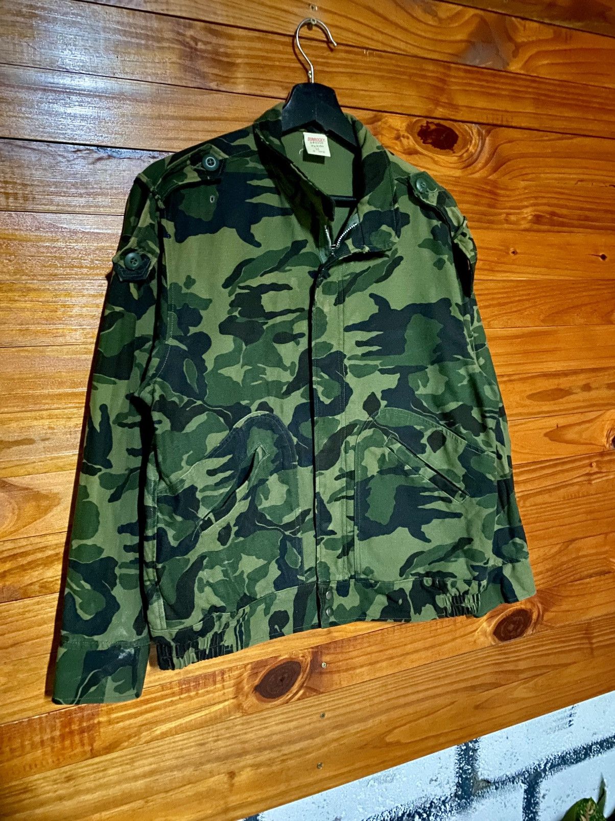 Vintage Vintage Sunrocky Japan Military Camo Jacket – 100% Cotton Size US M / EU 48-50 / 2 - 5 Thumbnail