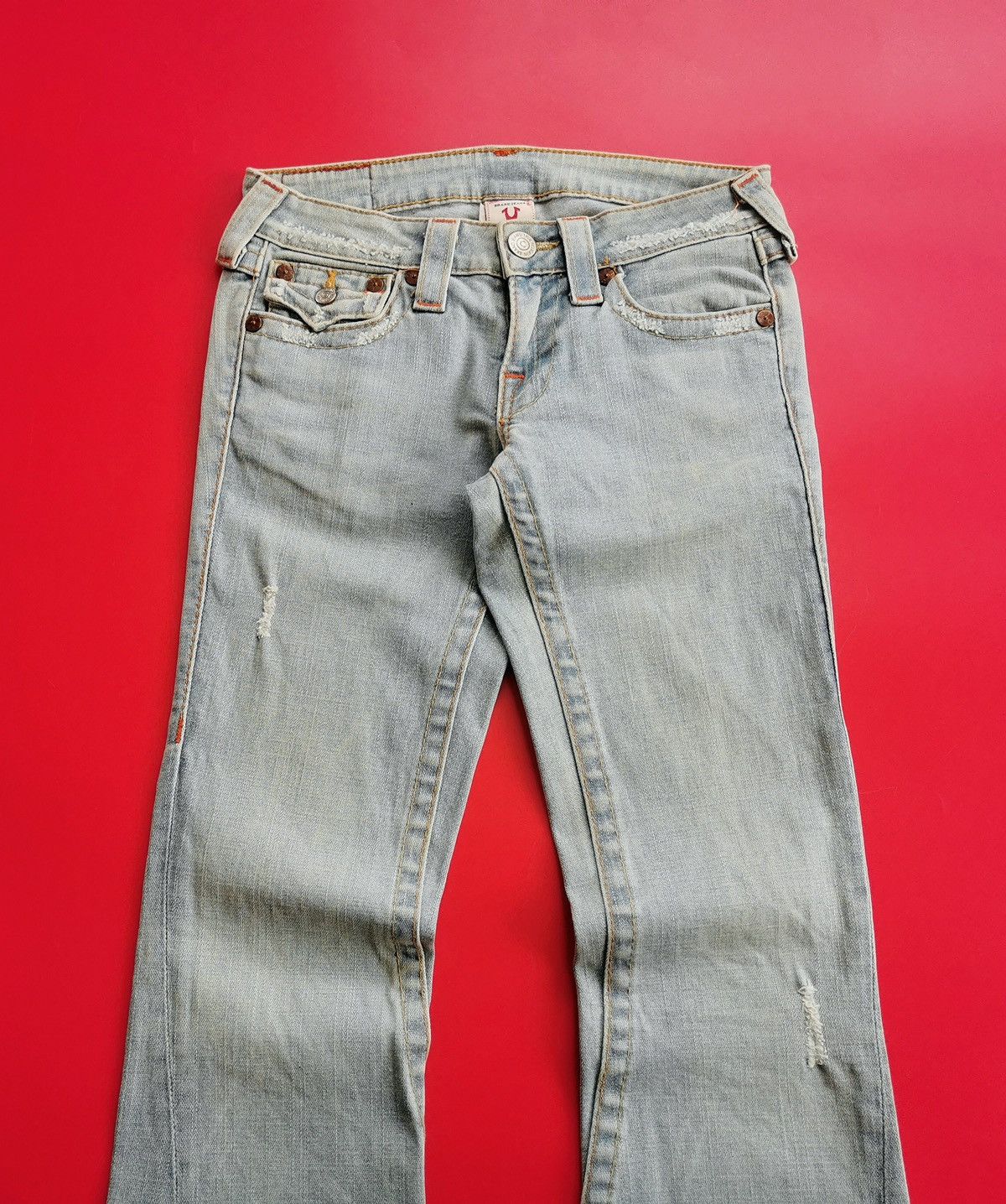 True Religion Bootcut True Religion Joey Blue Greyish Jeans Size 27" / US 4 / IT 40 - 2 Thumbnail