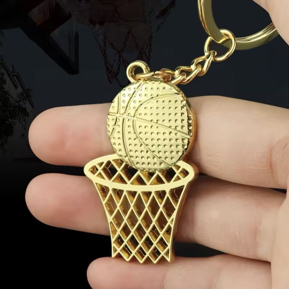 Designer Basketball and net keychain Size ONE SIZE - 1 Thumbnail