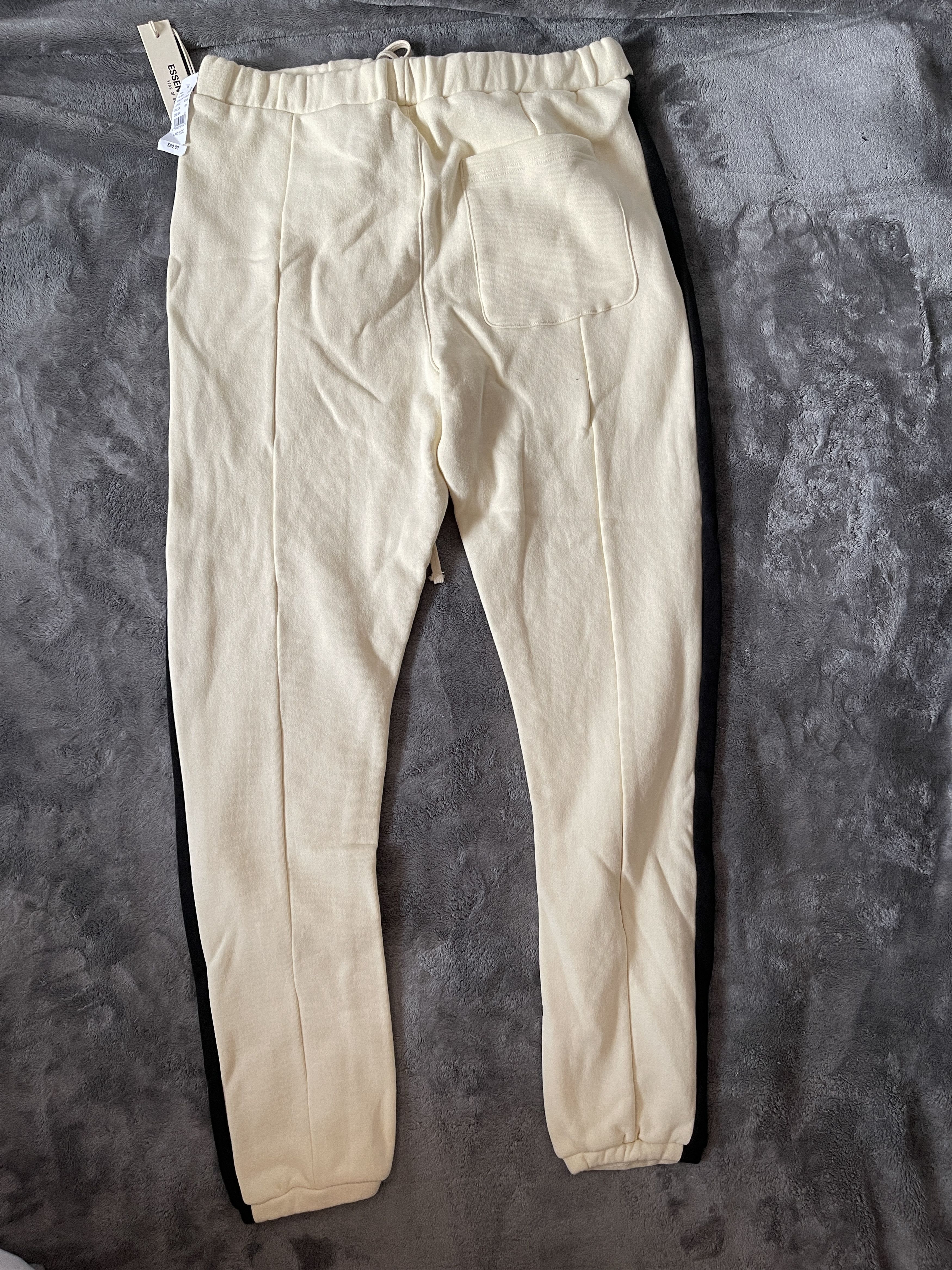 Essentials FOG Essentials Cream Side Stripe Sweatpants - Size Large Size US 35 - 6 Thumbnail