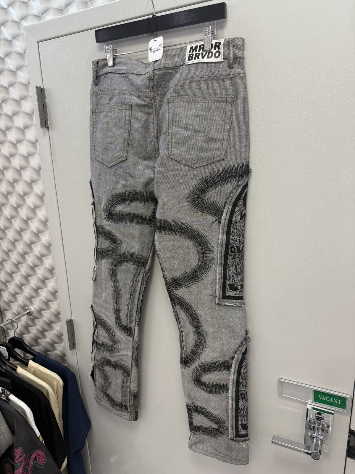 Who Decides War Who Decides War Vintage Grey Patch Jeans Size US 28 / EU 44 - 6 Thumbnail