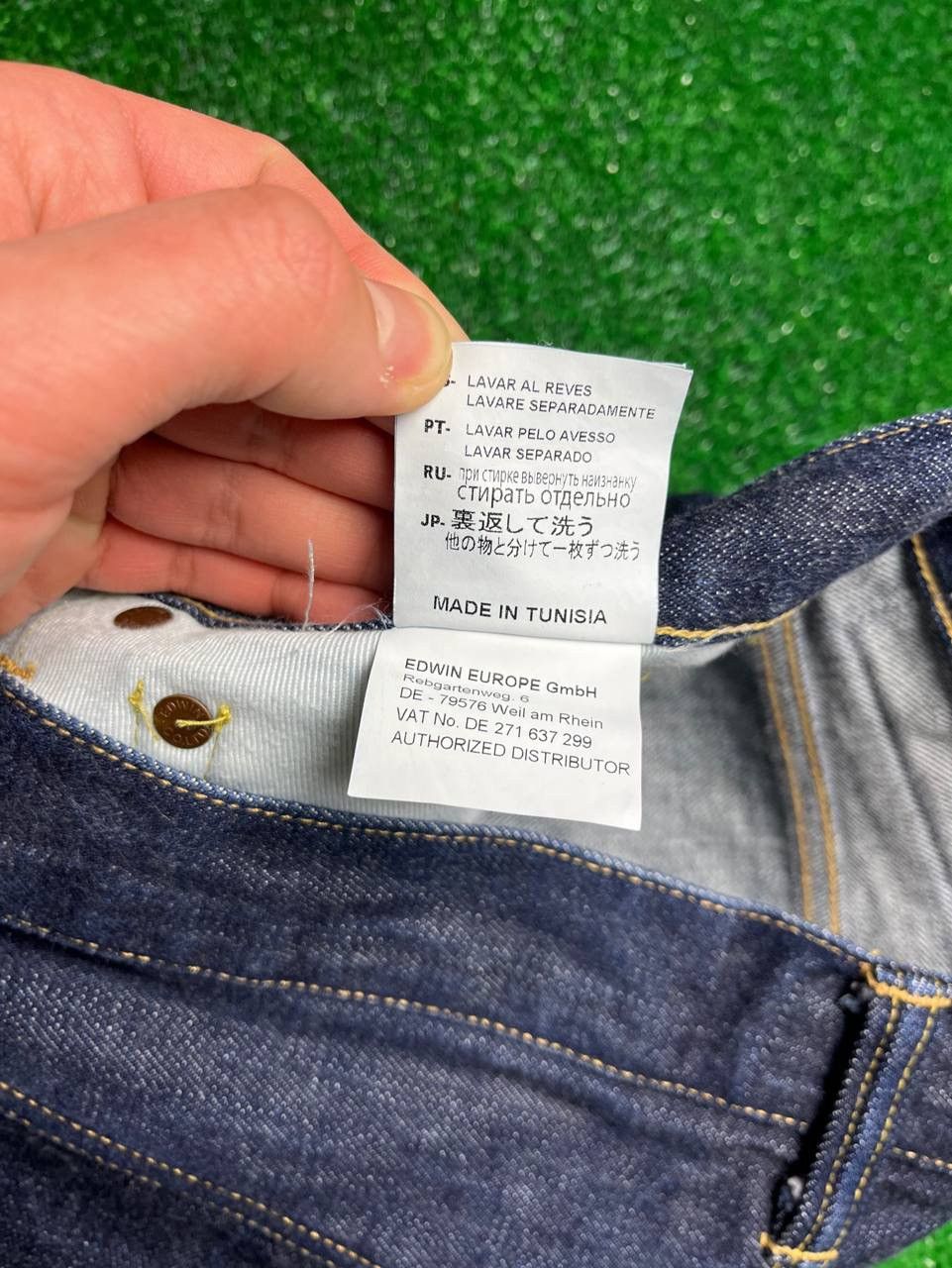 Edwin 🇯🇵Edwin Selvedge Denim Japan Samurai Custom Logo Size US 34 / EU 50 - 8 Thumbnail