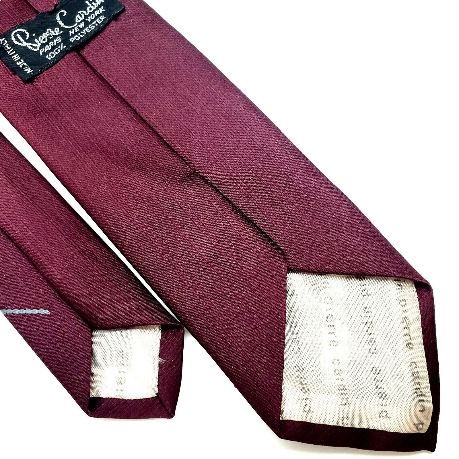 Pierre Cardin Pierre Cardin Polyester Tie Purple Short Skinny Size ONE SIZE - 4 Thumbnail