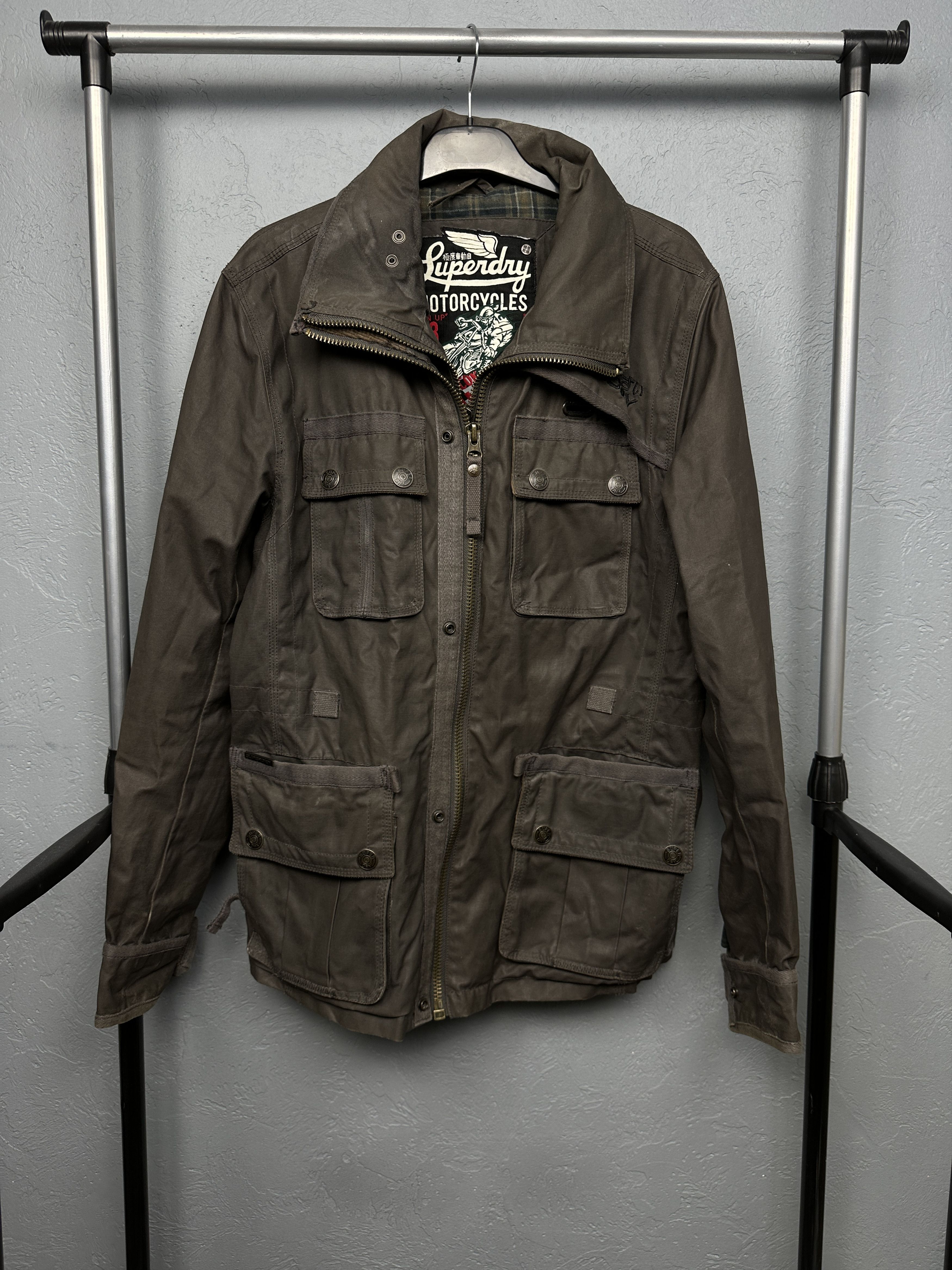 Superdry Superdry Vintage Mens Motorcycles Biker Wax Jacket Size US XL / EU 56 / 4 - 1 Thumbnail