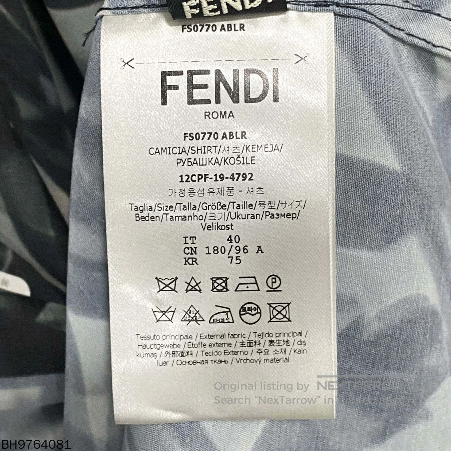 Fendi Fendi Graffiti Silk Short Sleeve Shirt. Size US XXS / EU 40 - 4 Thumbnail