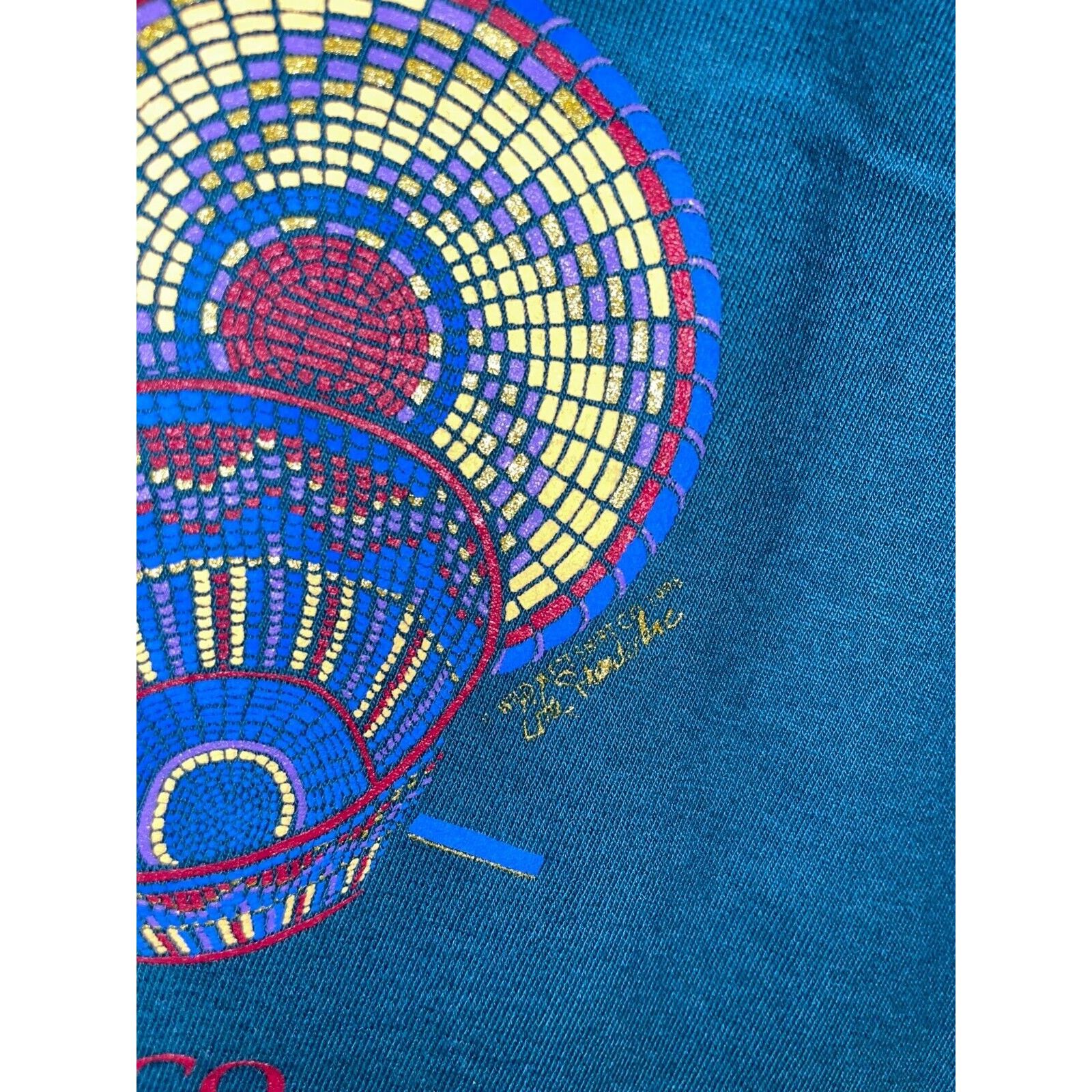 Jerzees Vintage New Mexico Shirt Sedona Art Green Tee VTG 90s Large Size US L / EU 52-54 / 3 - 5 Thumbnail