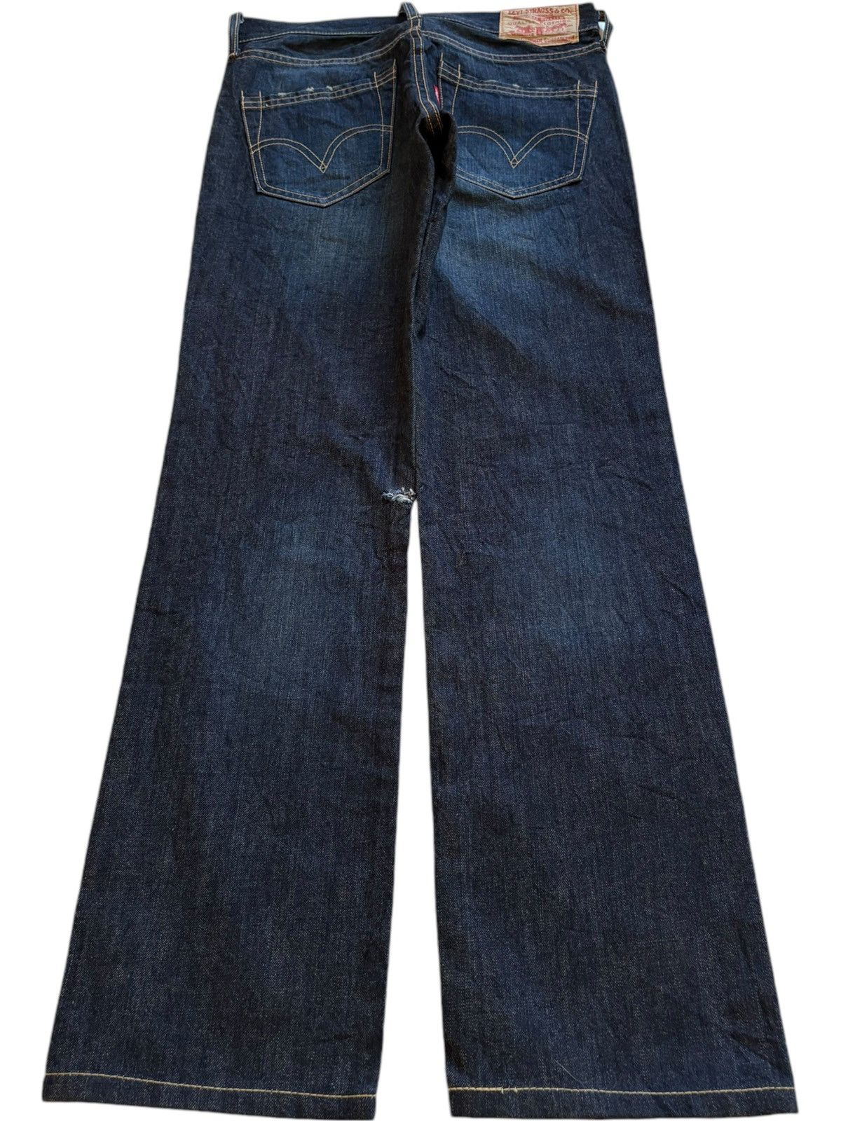 Levi's Vintage 90s Levis 502 Rusty Wash Painted Distressed Jeans Size 28" / US 6 / IT 42 - 2 Thumbnail