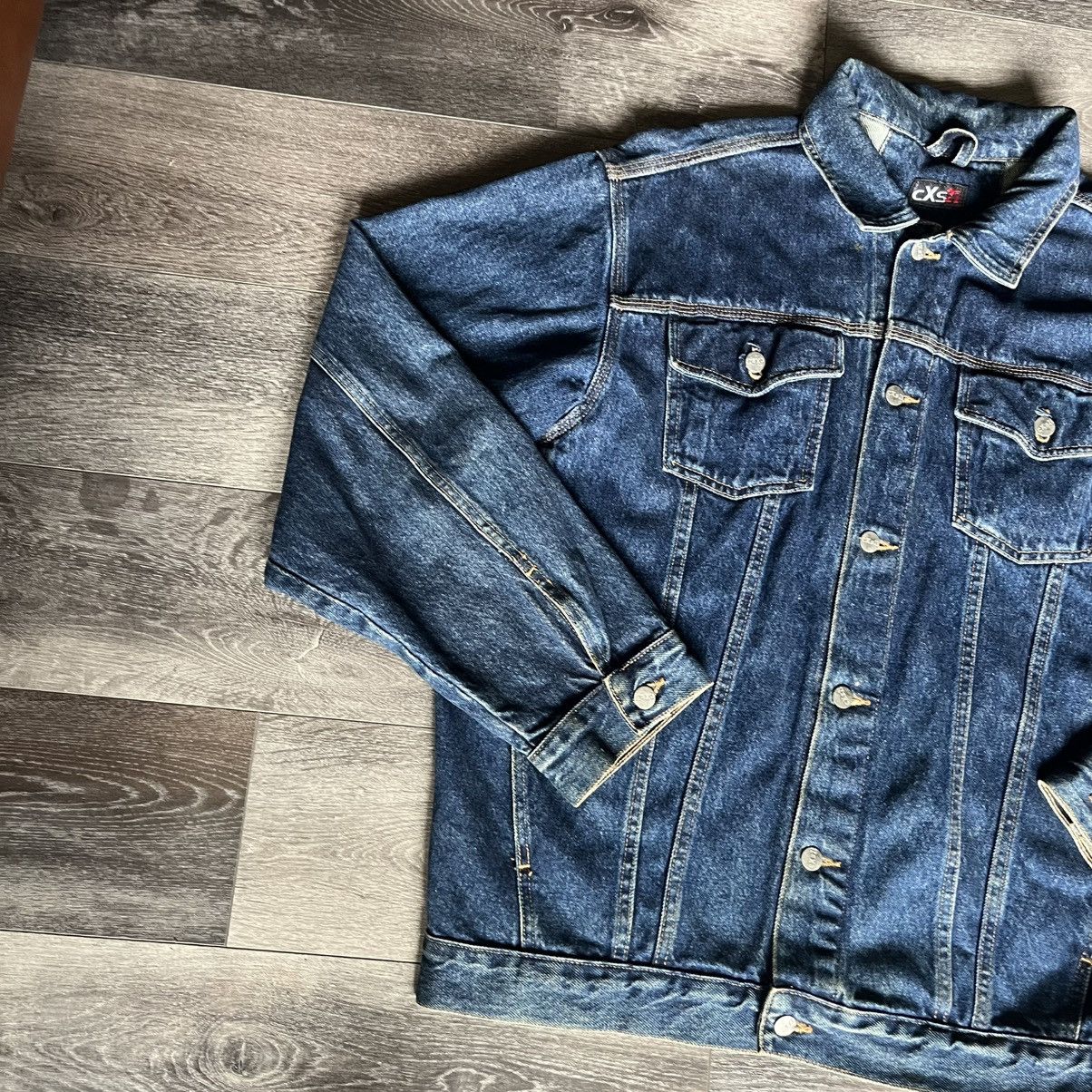 Harley Davidson Vintage 90s Harley Davidson Eagle Patch Denim Trucker Jacket Size US XL / EU 56 / 4 - 7 Thumbnail