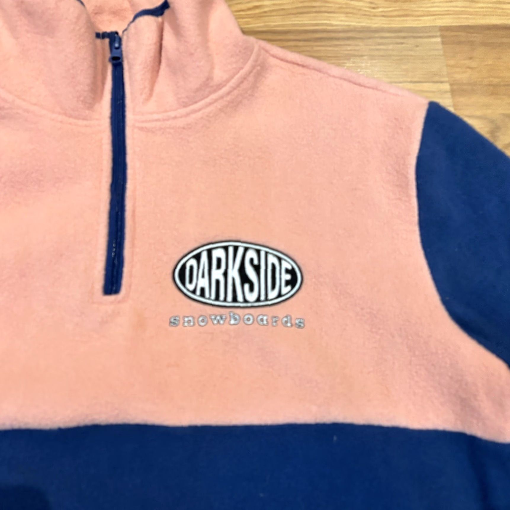 Pinko Darkside Snowboards Colorblock Fleece Jacket Pink Blue Unisex Size L Sherpa Hoodie Pullover with Deep Pile Size US L / EU 52-54 / 3 - 2 Thumbnail