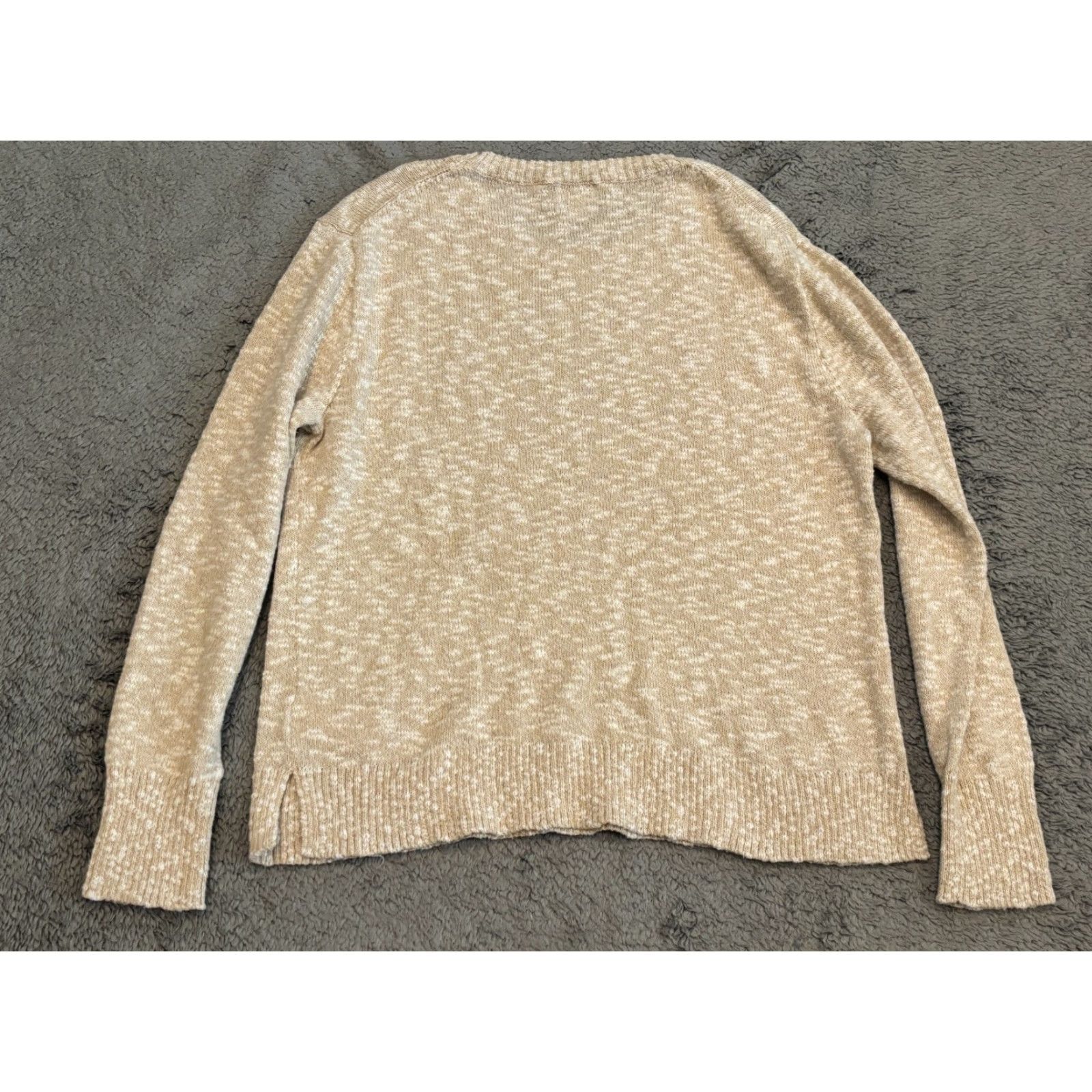 J.Crew J.CREW Sweater Womens Small Beige Speckled Crew Neck Knit Long Sleeve Pullover Size S / US 4 / IT 40 - 5 Thumbnail