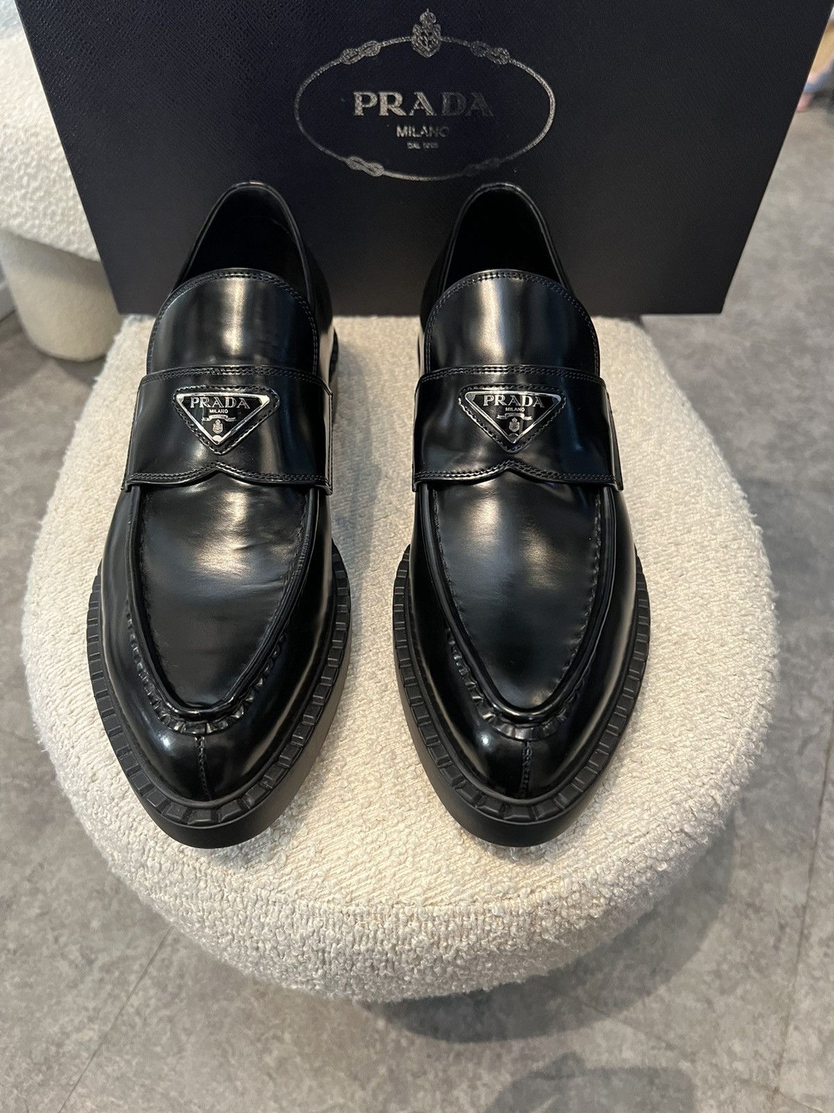 Prada Prada logo loafers Size US 8.5 / EU 41-42 - 4 Thumbnail