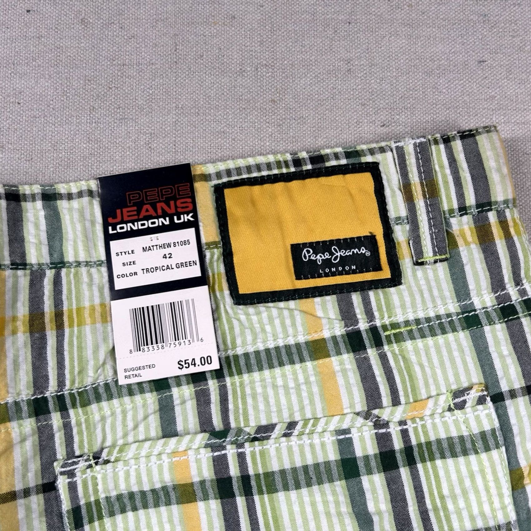 Pepe Jeans Pepe Jeans London Shorts Mens 42 Seersucker Plaid Bermuda Hip Hop 90s Boys Mens Size US 42 / EU 58 - 6 Thumbnail