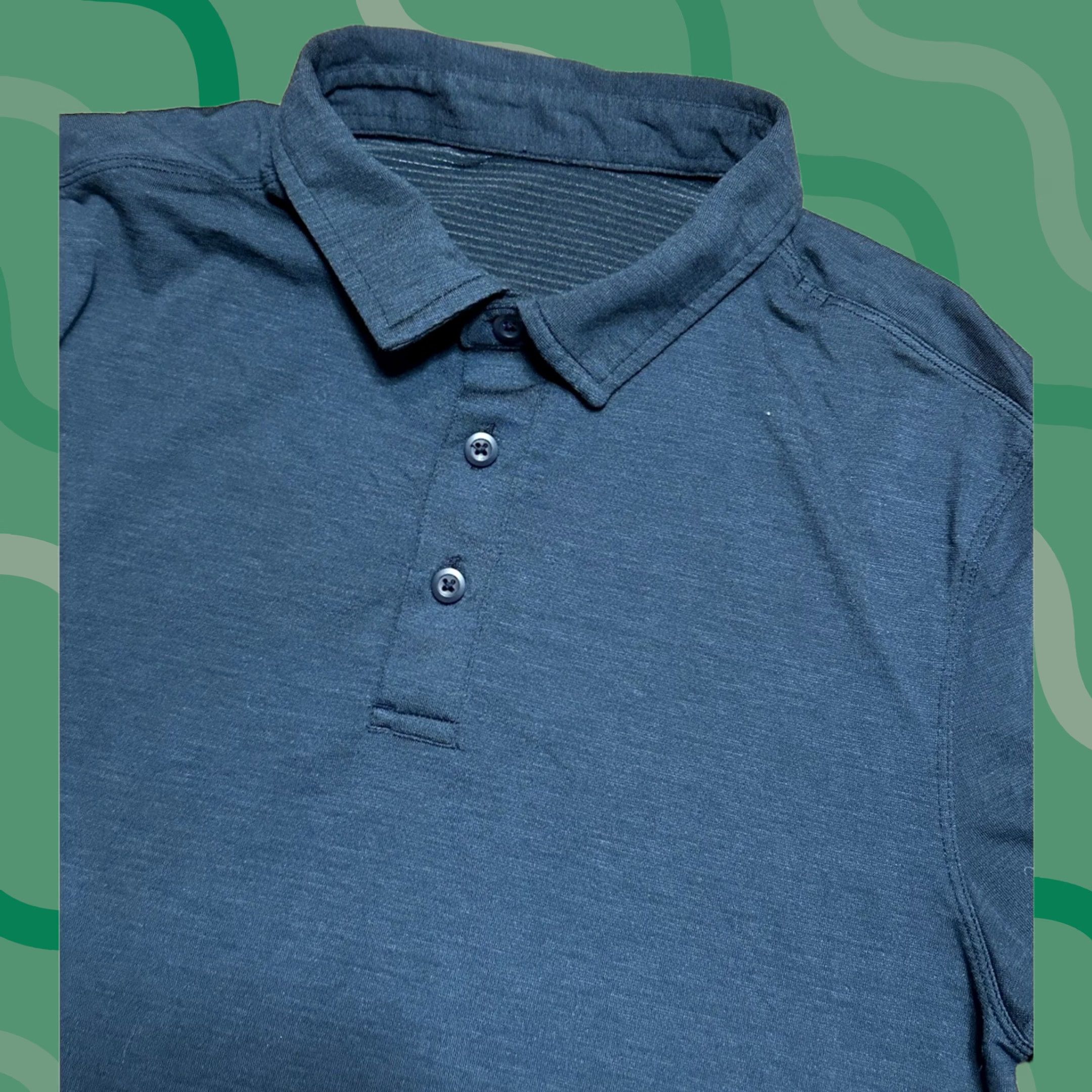 Lululemon Lululemon Evolution Polo Shirt Men Blue S Short Sleeve Performance Golf Size US S / EU 44-46 / 1 - 1 Thumbnail