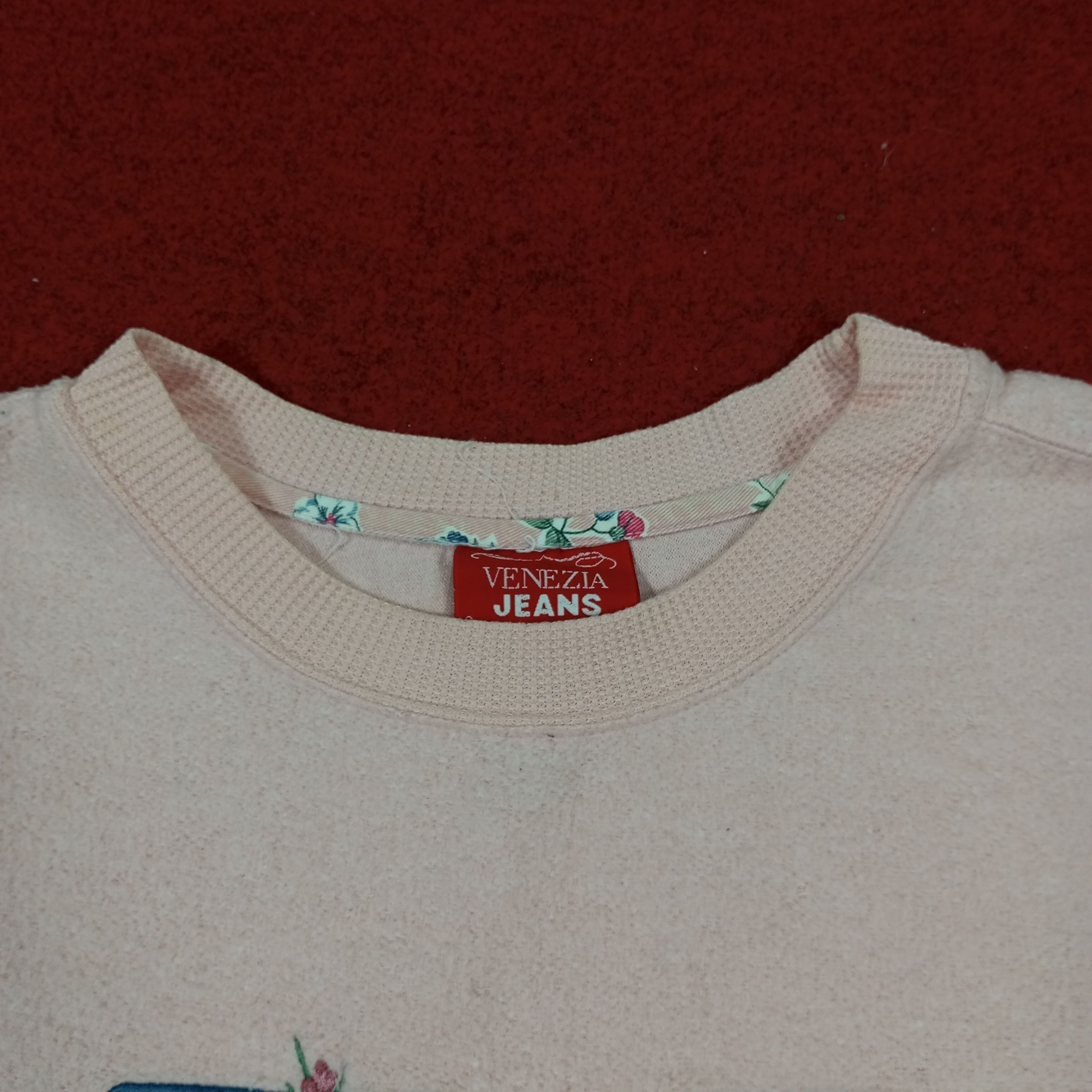 Vintage Venezia Jeans Logo Flowers Design Sweatshirt Size US XXL / EU 58 / 5 - 7 Thumbnail