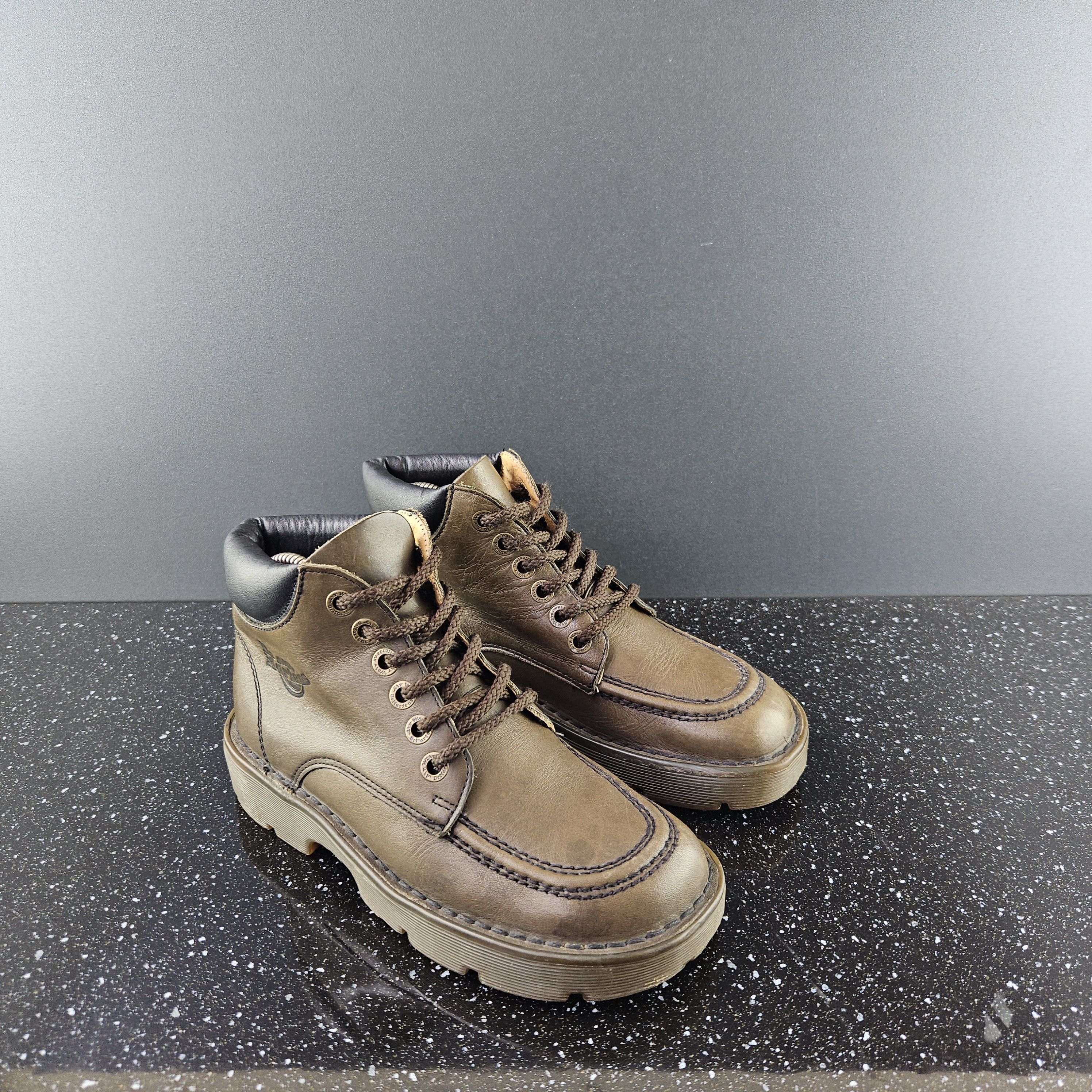 Dr. Martens Vintage Dr. Martens Khaki leather boots Sz 5 UK Size US 6 / EU 39 - 4 Thumbnail