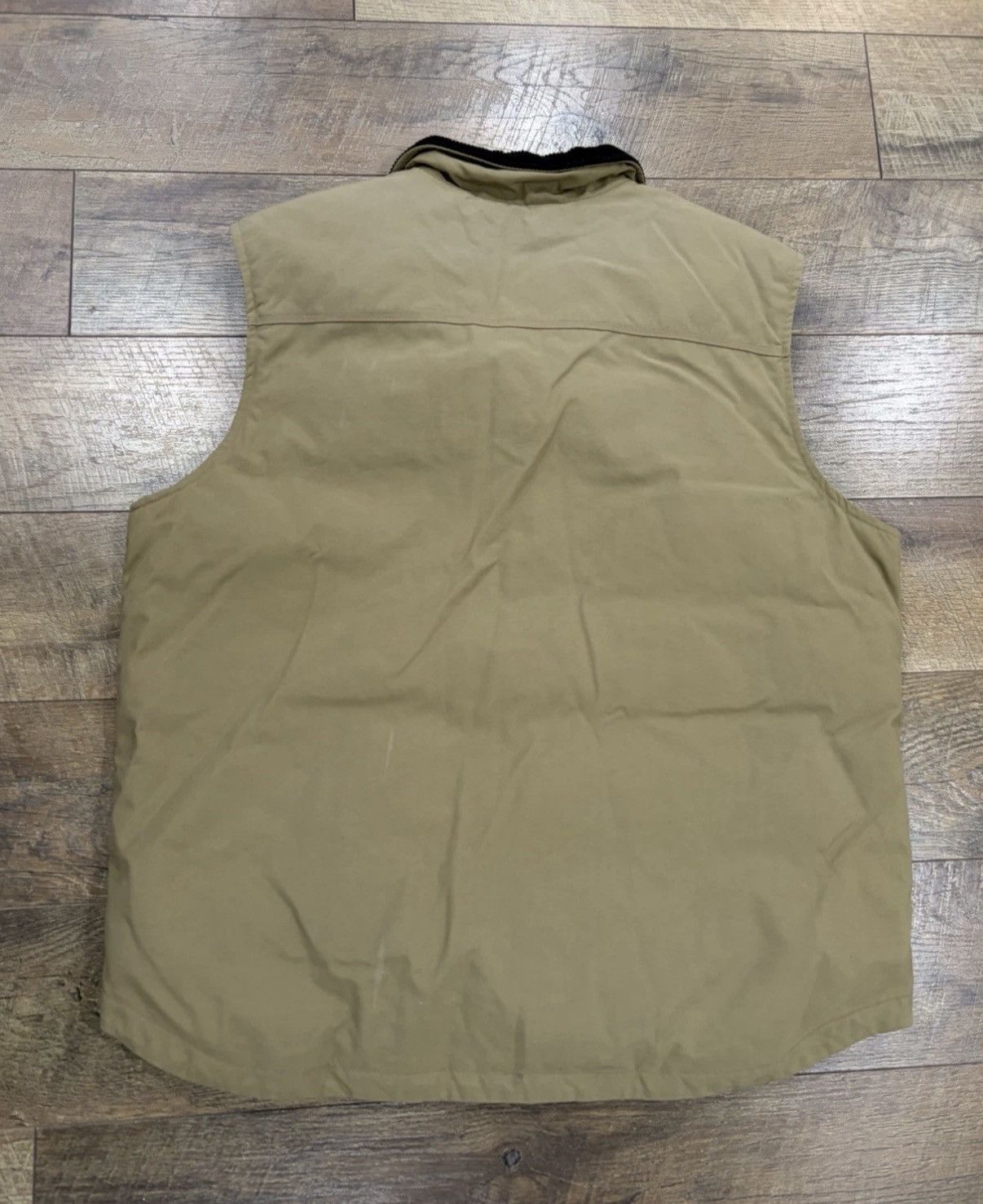 Carhartt Carhartt Quilted Vest XL Khaki Ribbed Collar Full Zip Size US XL / EU 56 / 4 - 6 Thumbnail