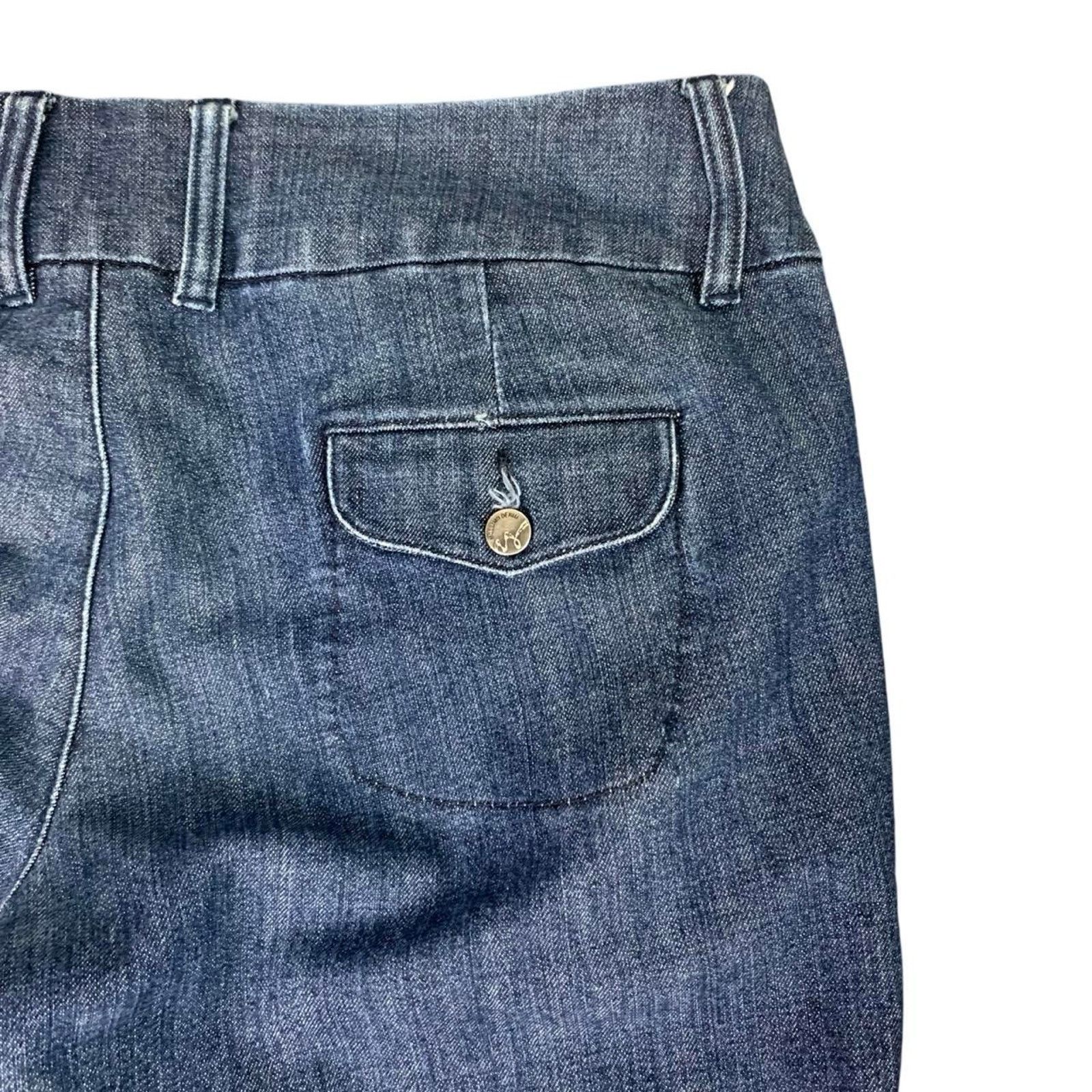 Mossimo × Vintage Vintage 90s Mossimo Low Waisted Flared Blue Jeans Size 37" - 4 Thumbnail