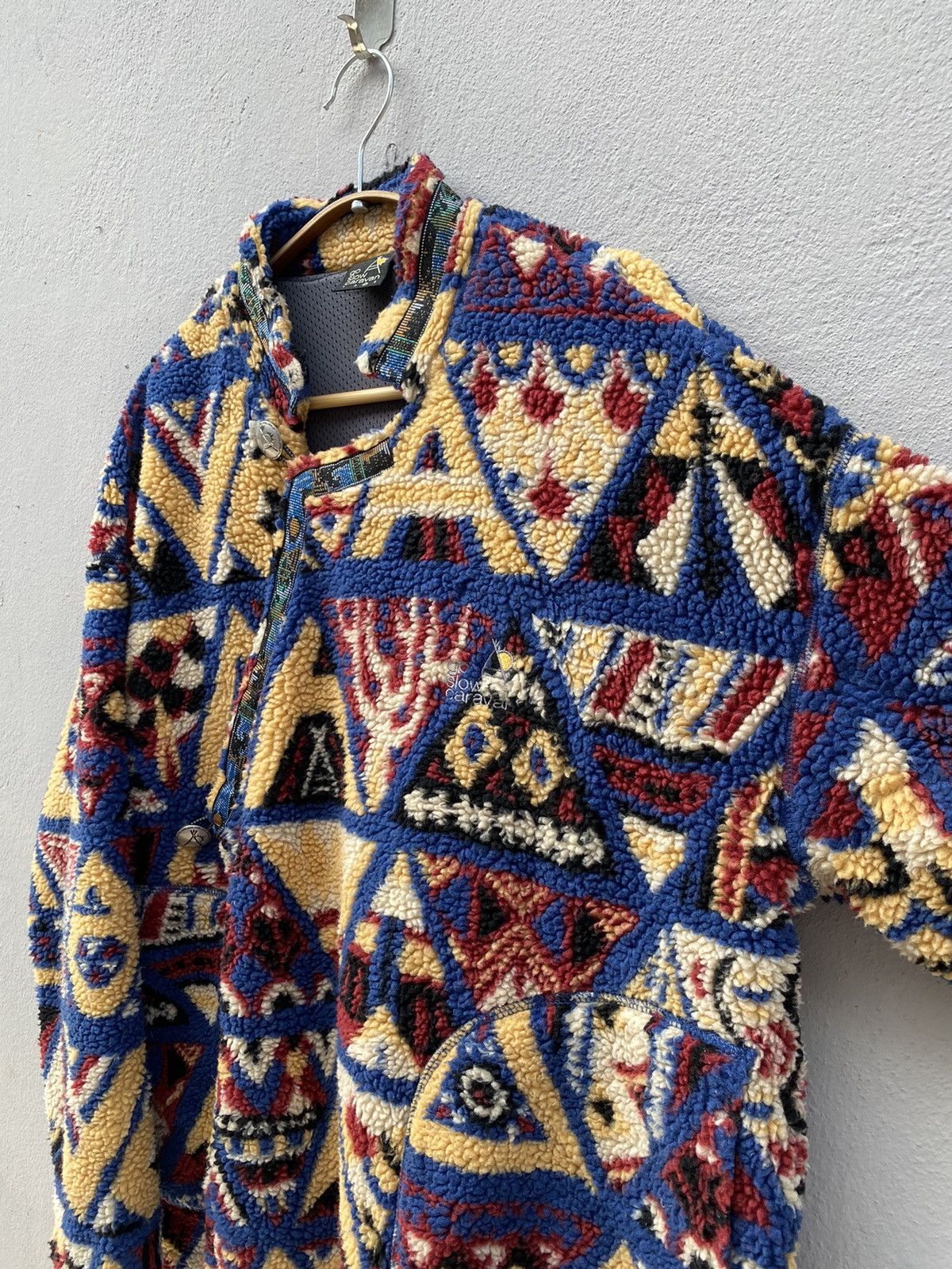Beauty Beast × go slow caravan 💥RARE💥 Vintage GO SLOW CARAVAN Printed Deep Pile Fleece Size US L / EU 52-54 / 3 - 10 Thumbnail