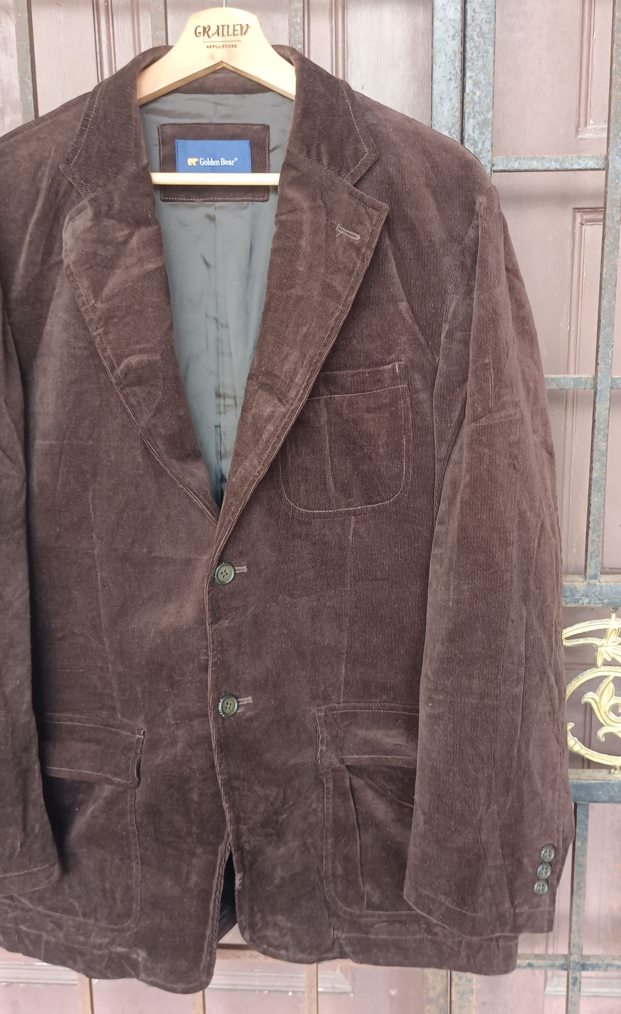 Golden Bear × Japanese Brand × Vintage Golden Bear Coduroy Blazer Jacket Size US L / EU 52-54 / 3 - 3 Thumbnail