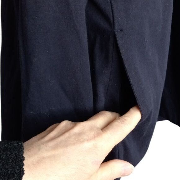 Eileen Fisher Eileen Fisher Size S Open Front Navy Blue Cardigan Jacket Co Size S / US 4 / IT 40 - 6 Thumbnail