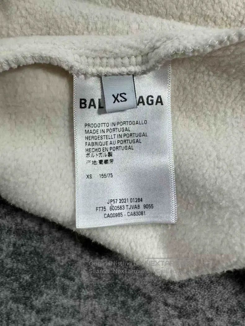 Balenciaga Balenciaga Off-white Front and Back Blue Letter Logo Hoodi Size US XS / EU 42 / 0 - 6 Thumbnail
