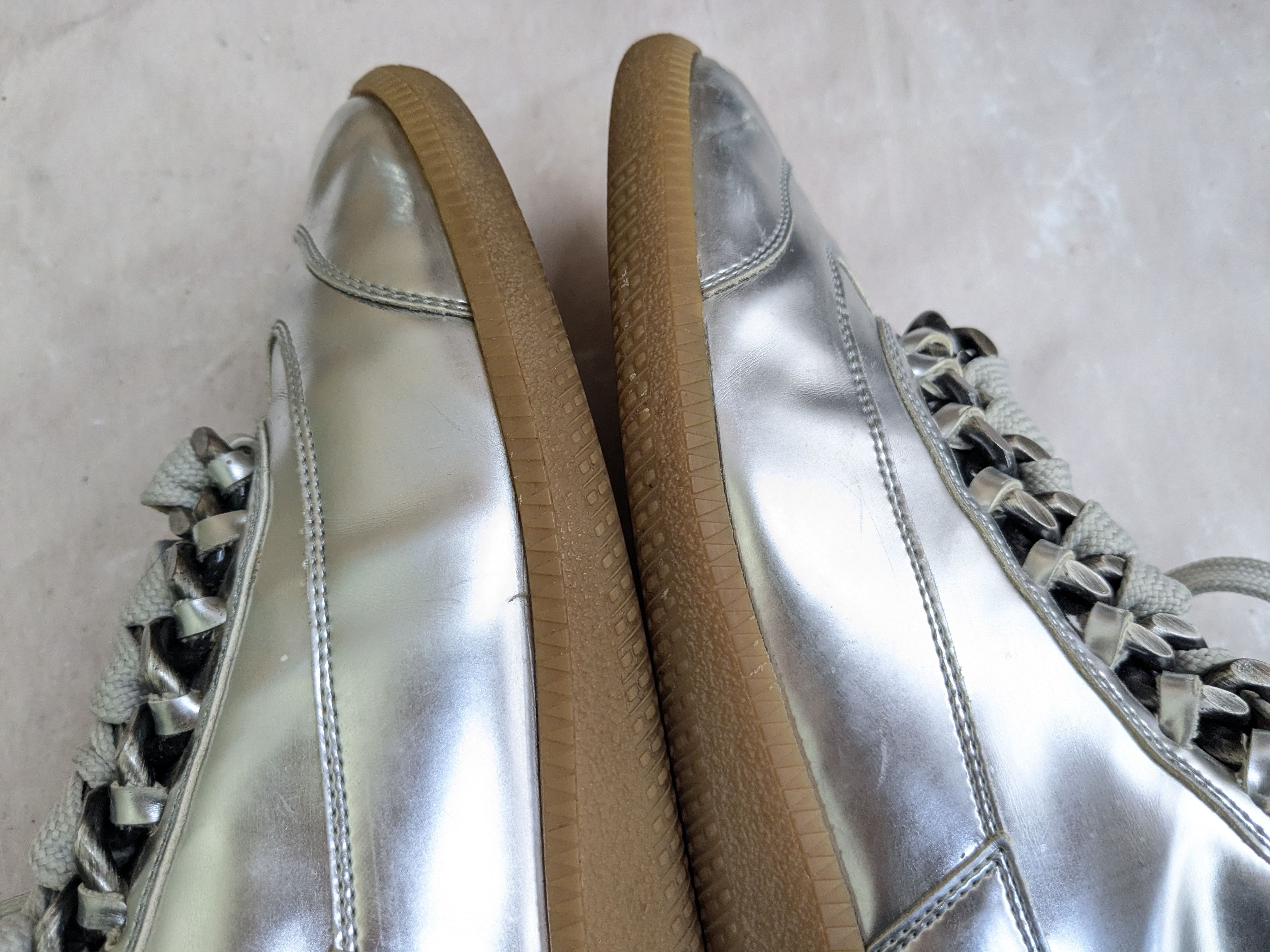 Maison Margiela Maison Margiela Cuban Link High Top Sneakers 10 43 Silver Size US 10 / EU 43 - 8 Thumbnail