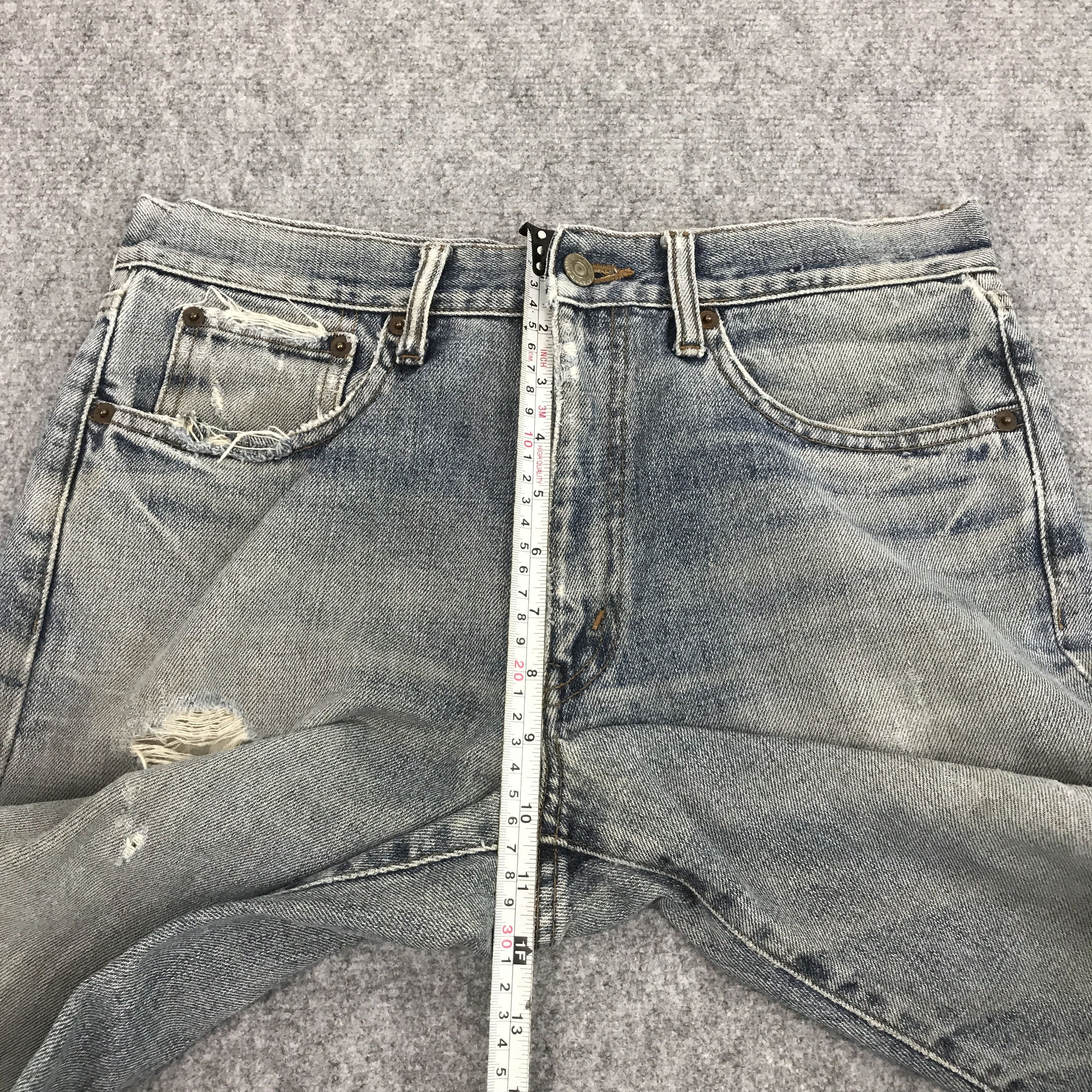 Japanese Brand bobson Brand Ripped Distressed Faded jean pants Size US 31 - 10 Thumbnail