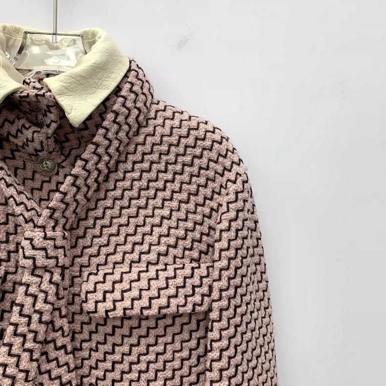 Chanel Chanel Color-blocked bow tweed wool lapel long-sleeved coat Size XS / US 0-2 / IT 36-38 - 3 Thumbnail