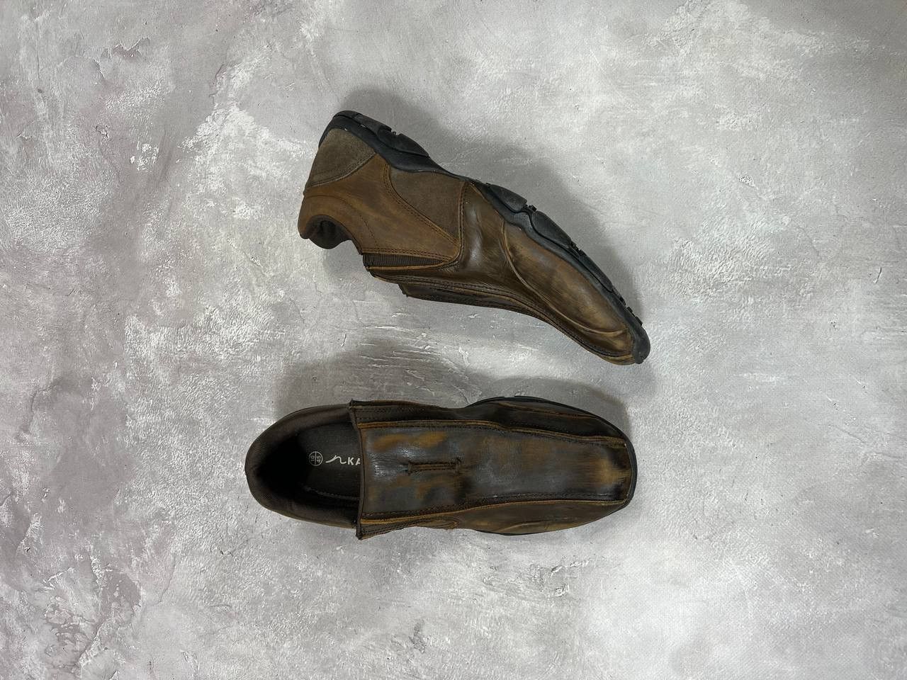 Kangol × Vintage Vintage Kangol Brown Distressed Shoes Size US 11.5 / EU 44-45 - 7 Thumbnail