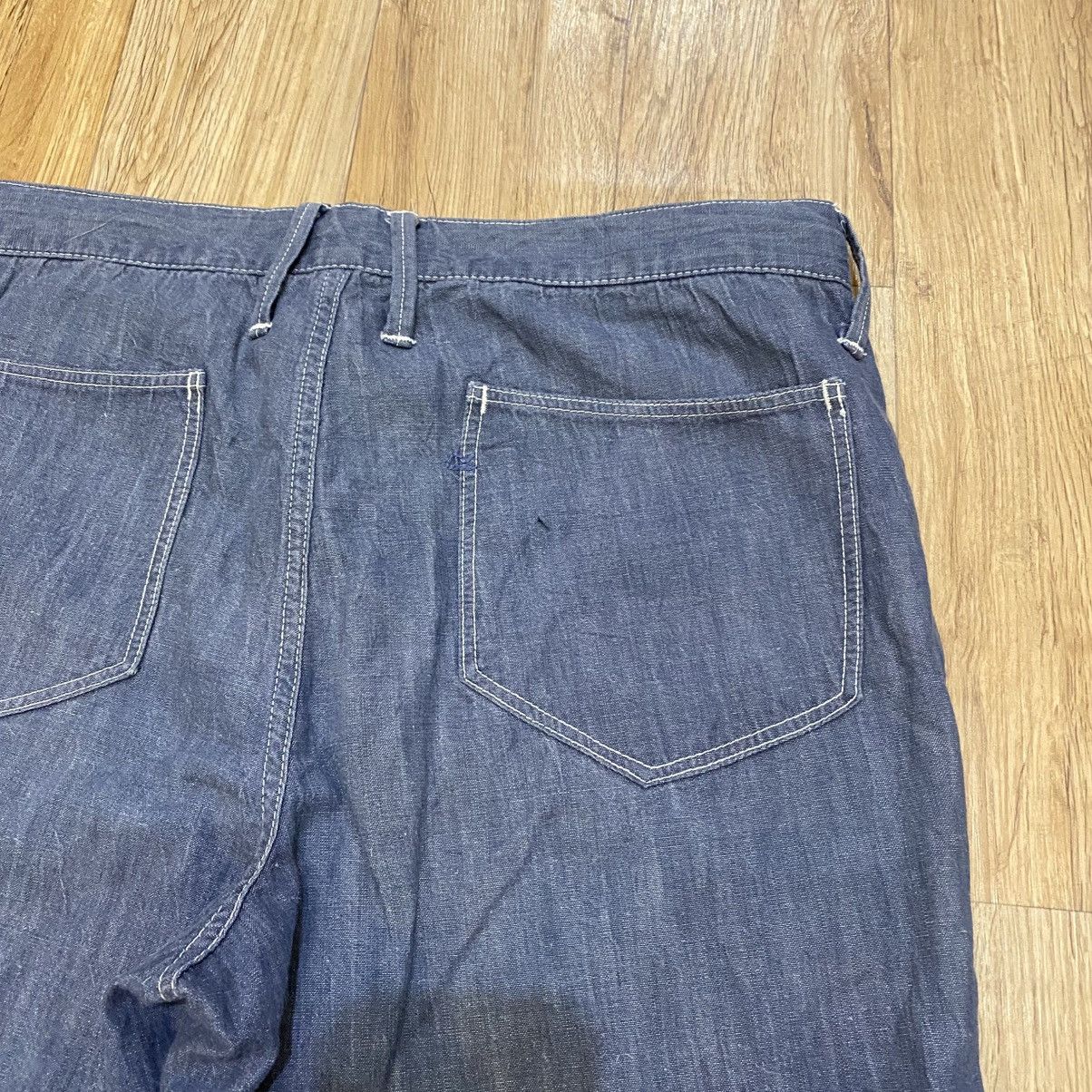 45rpm 2000s 45rpm Drawstring Linen Blue Short Pants Size US 29 - 9 Thumbnail