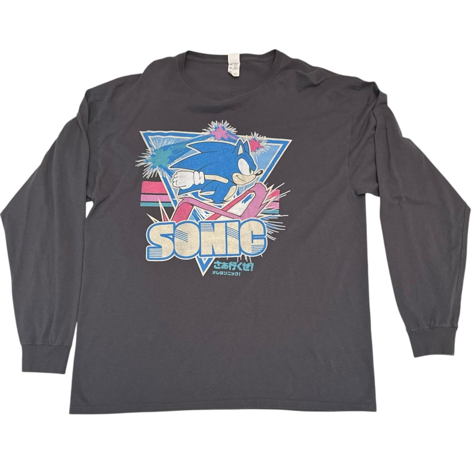 Other Sonic the Hedgehog Retro Long Sleeve Shirt XL Gray Sega 90s Size XL / US 12-14 / IT 48-50 - 9 Thumbnail
