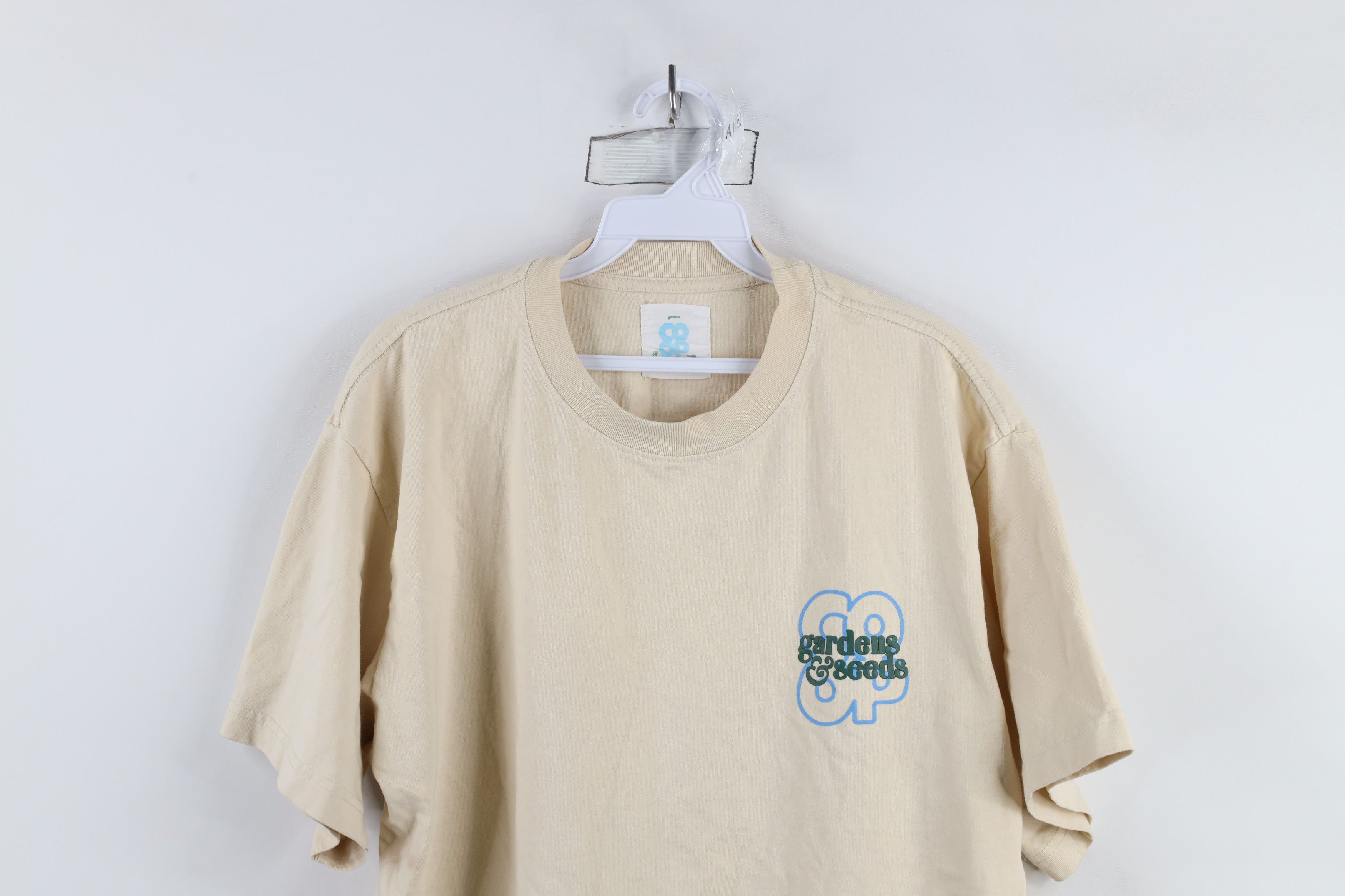 Vintage Y2K Streetwear Gardens & Seeds COOP T-Shirt Beige Cotton Size US L / EU 52-54 / 3 - 2 Thumbnail