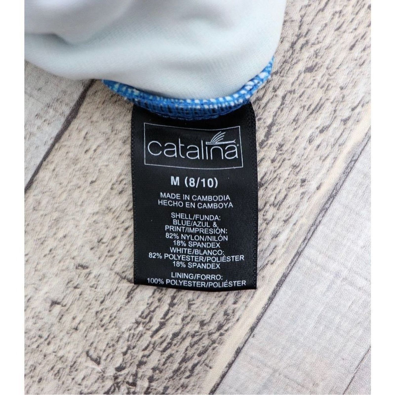 Catalina Catalina Racerback Blue 1pc Swimsuit MEDIUM Vacation Beach Size ONE SIZE - 3 Thumbnail