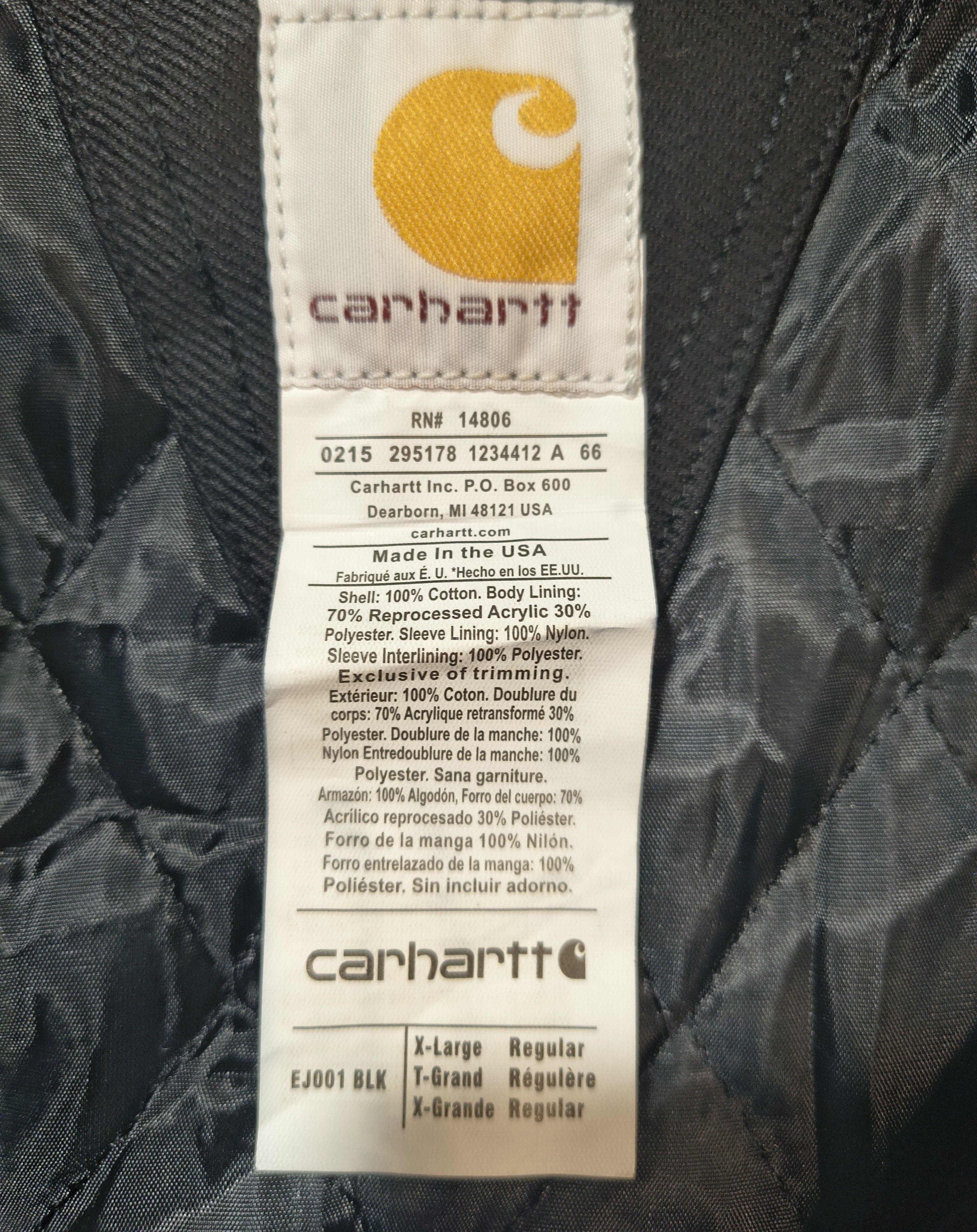 Carhartt Vintage Carhartt EJ001 BLK Detroit Jacket - Made in USA Size US XL / EU 56 / 4 - 6 Thumbnail