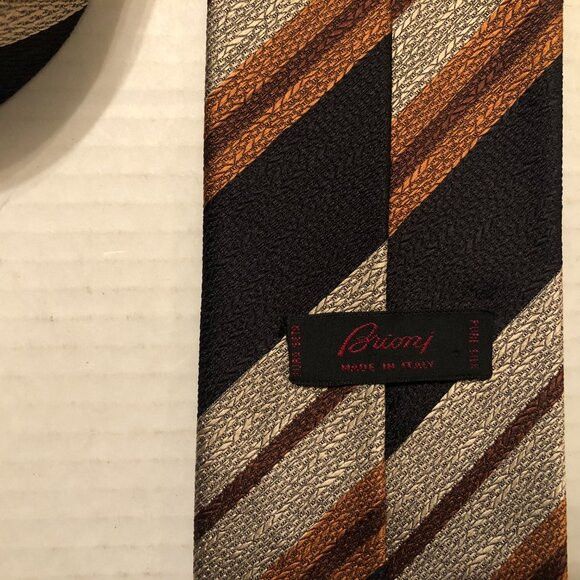 Brioni BRIONI men's new silk tie 3 1/2" X 61 1/2" made in Italy Size ONE SIZE - 2 Thumbnail