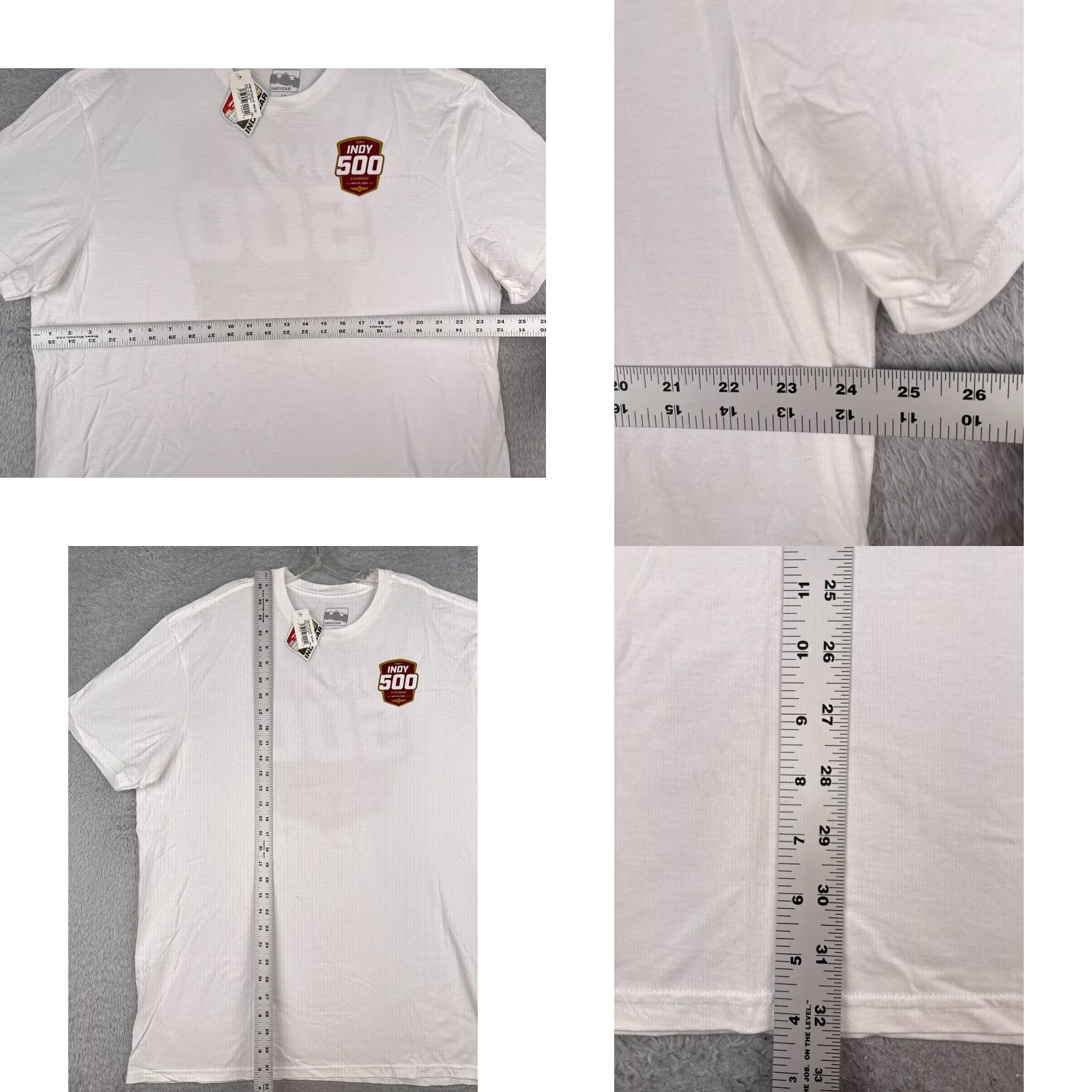 Vintage 2024 Indy 500 Shirt Adult 3XL White Short Sleeve Crew Neck IMS Indycar NEW Size US XXL / EU 58 / 5 - 8 Thumbnail