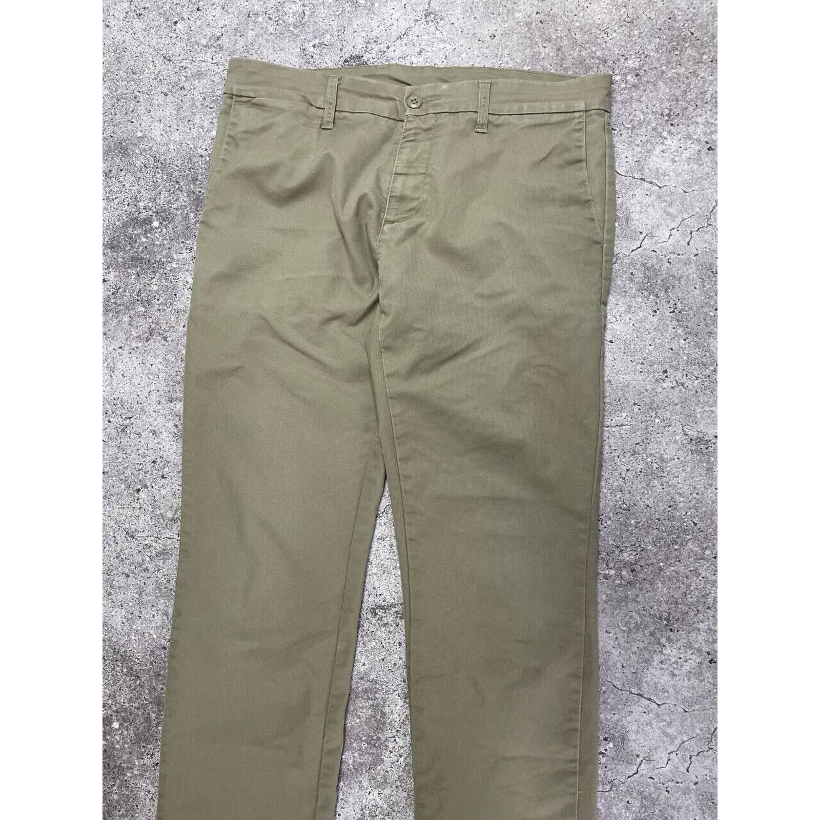 Carhartt × Vintage Carhartt Sid Pants 34x34 Beige Work Chinos Straight Fit Size US 34 / EU 50 - 2 Thumbnail