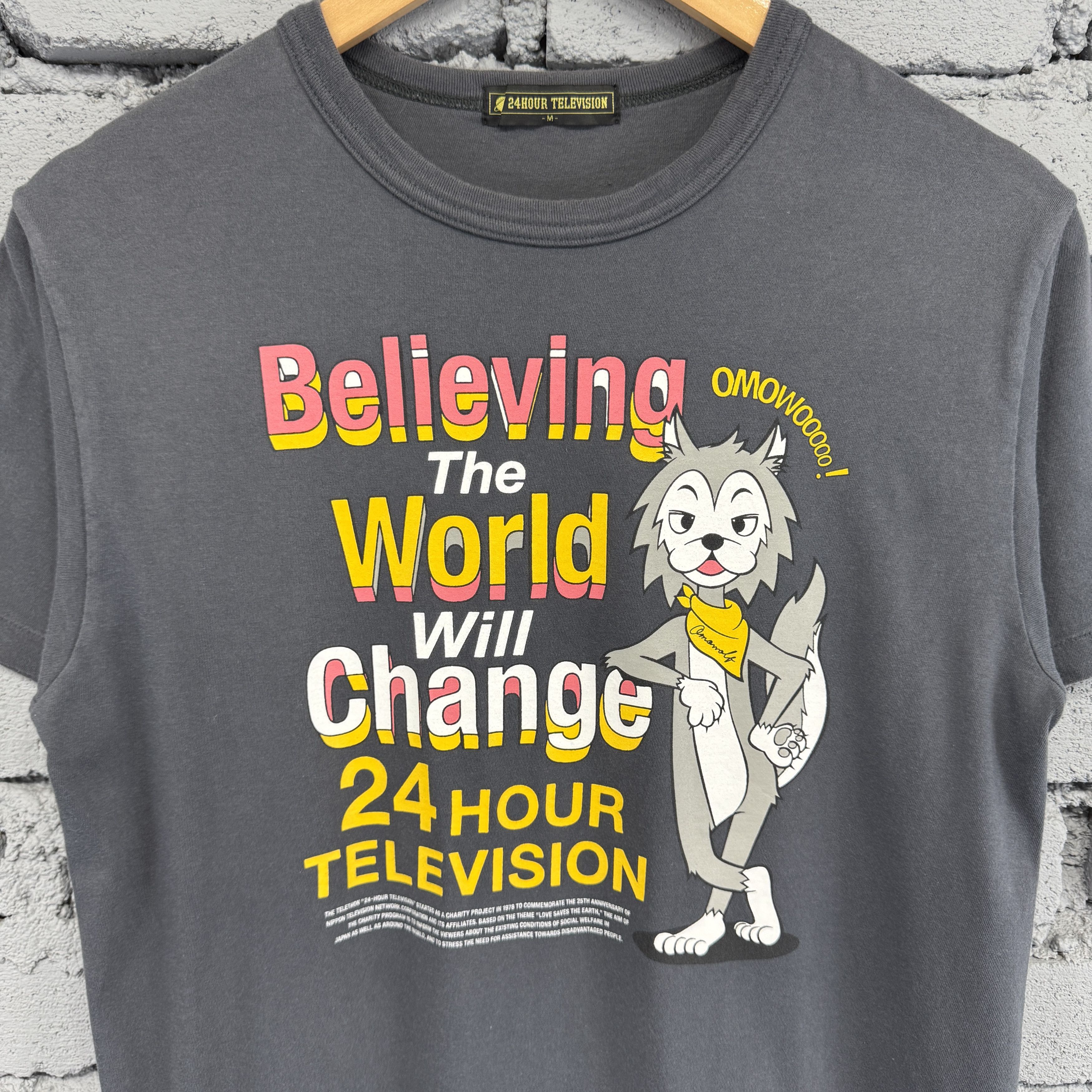 Vintage Vintage Sunfaded Japanese Brand 24 Hour Television Tshirt Size US M / EU 48-50 / 2 - 3 Thumbnail