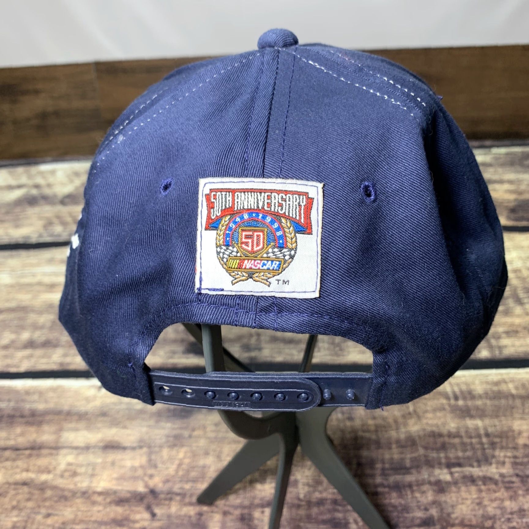 NASCAR Dale Jarrett 88 NASCAR Hat Cap 50TH anniversary Roberts Yates Racing SnapBack Baseball Cap Adjustable Unisex Adults Blue Red Cotton Hat Size ONE SIZE - 2 Thumbnail