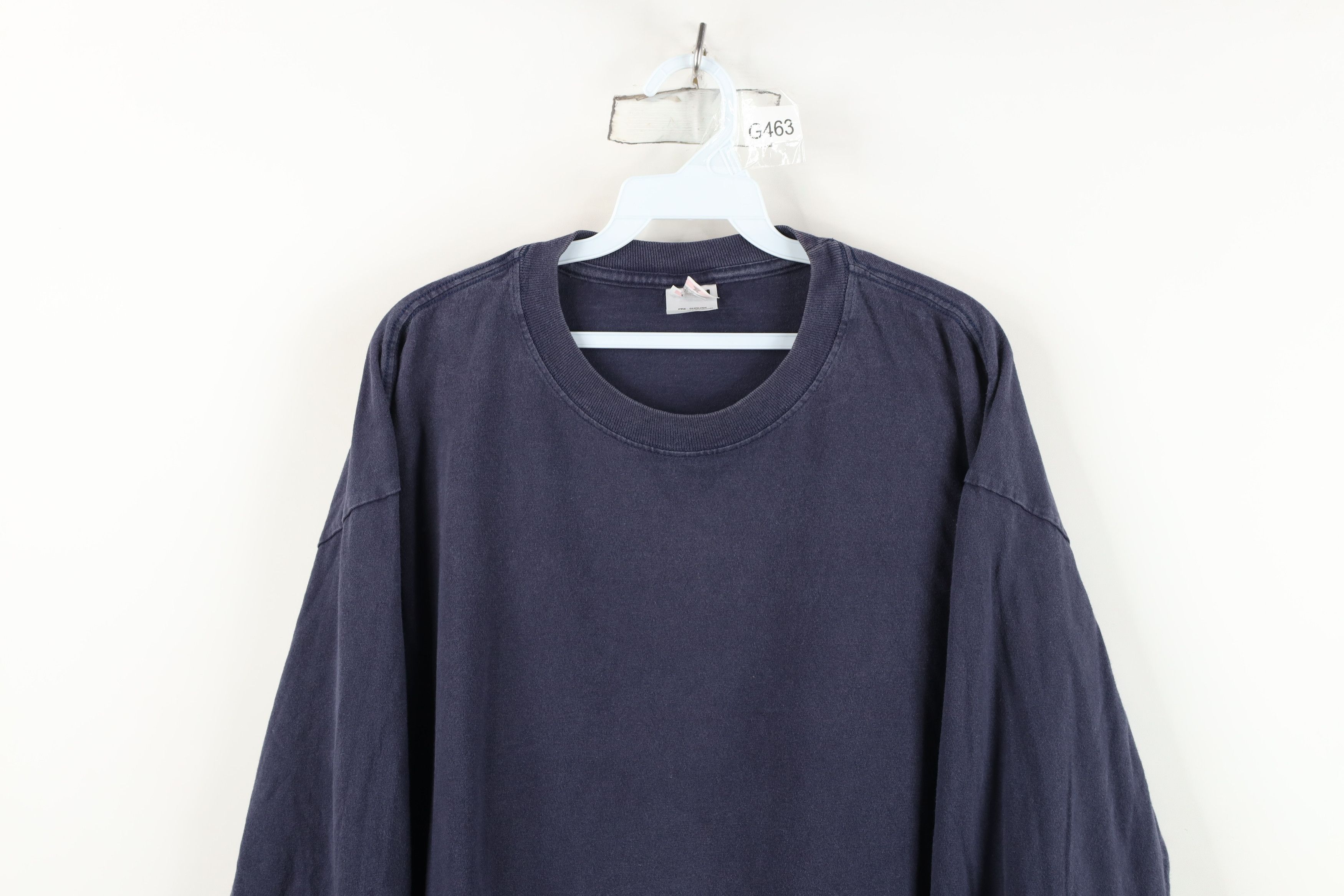 Vintage Vintage 90s Y2K Streetwear Cotton Blank Long Sleeve T-Shirt Size US XL / EU 56 / 4 - 2 Thumbnail