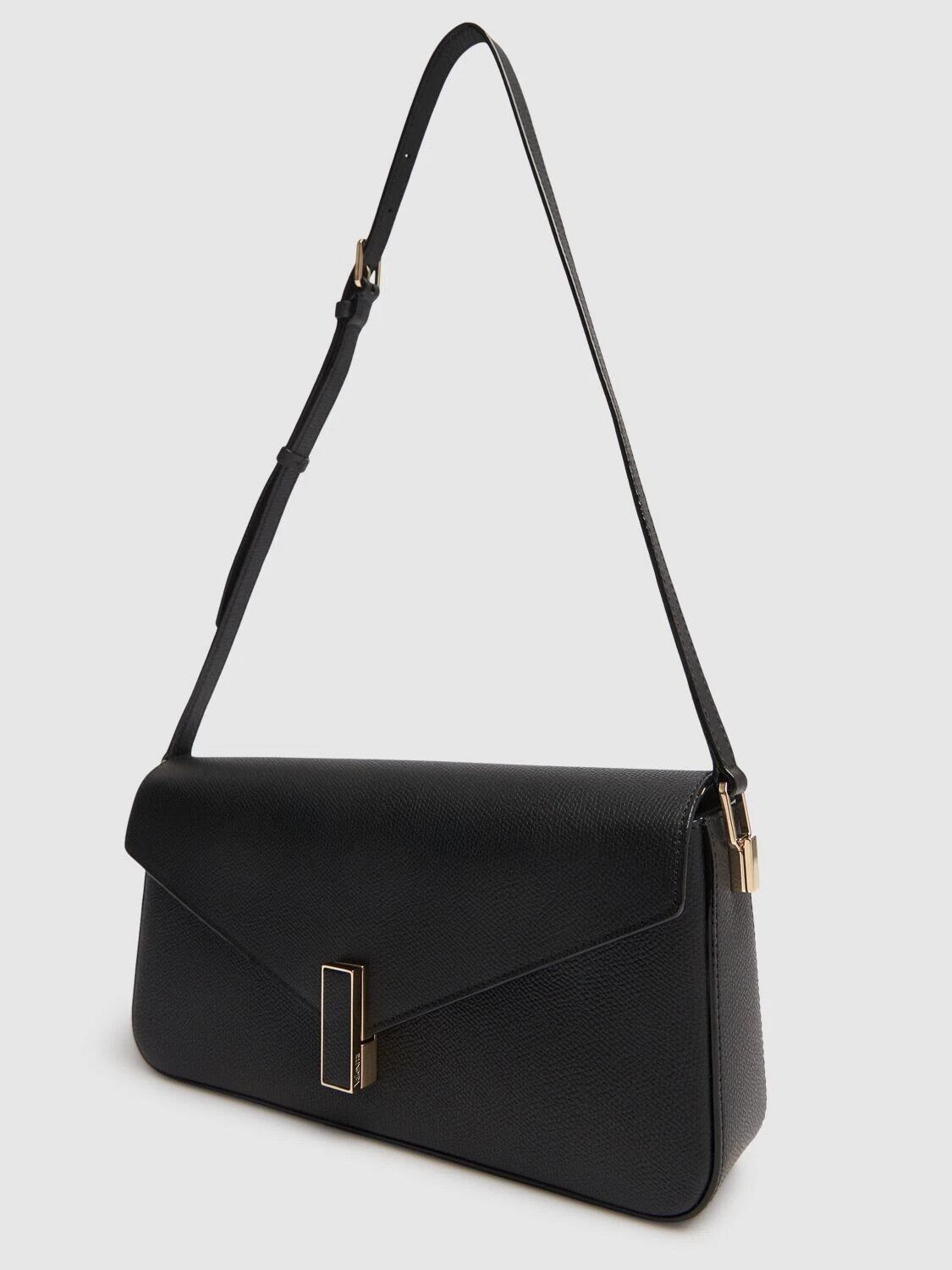 Valextra VALEXTRA Iside Black Leather Shoulder Bag New Auth Size ONE SIZE - 2 Thumbnail