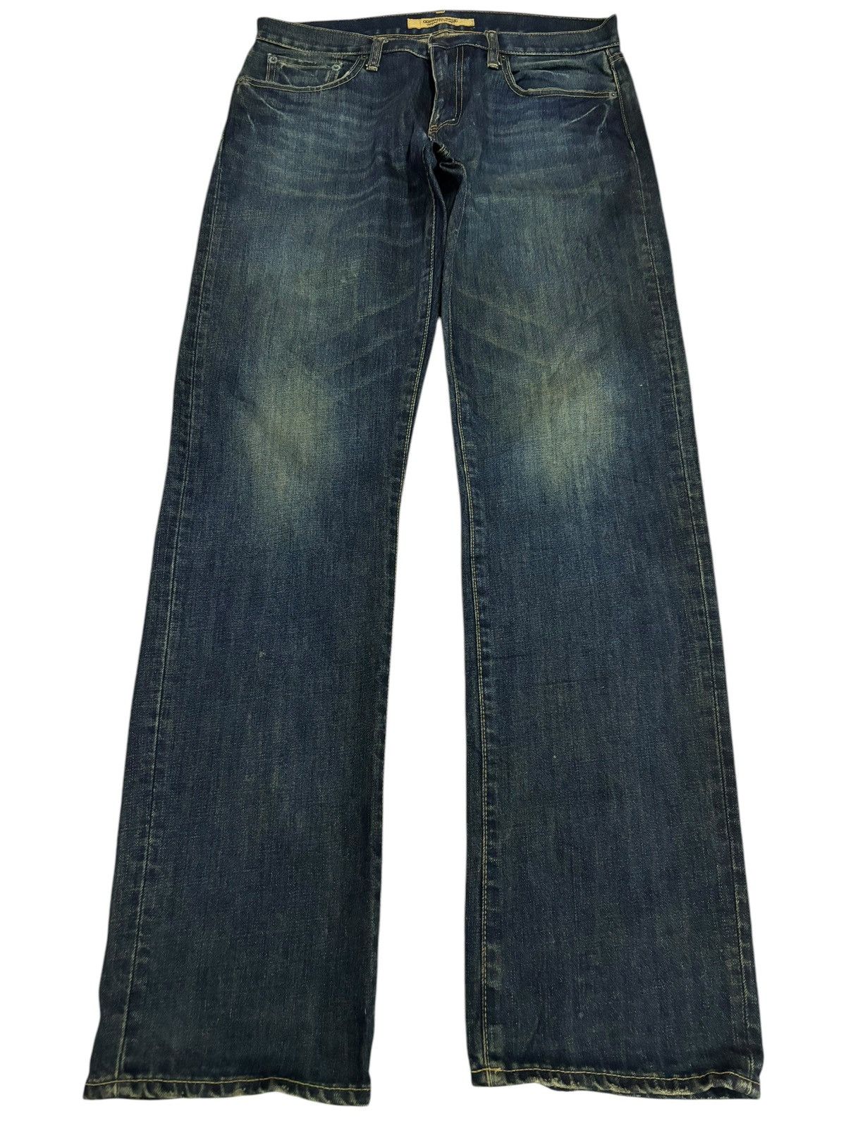 Japanese Brand × Jun Takahashi × Kaihara Denim 90s Vtg Kaihara Uniqlo S-002 Faded Mud Washed Jeans Size US 33 - 1 Thumbnail
