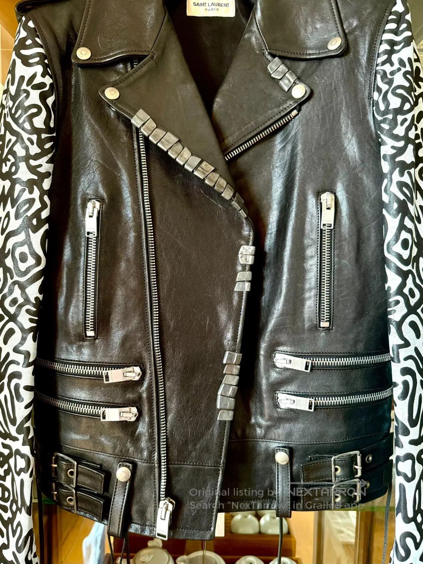 Saint Laurent Paris saint laurent graffiti leather jacket. Size US M / EU 48-50 / 2 - 3 Thumbnail