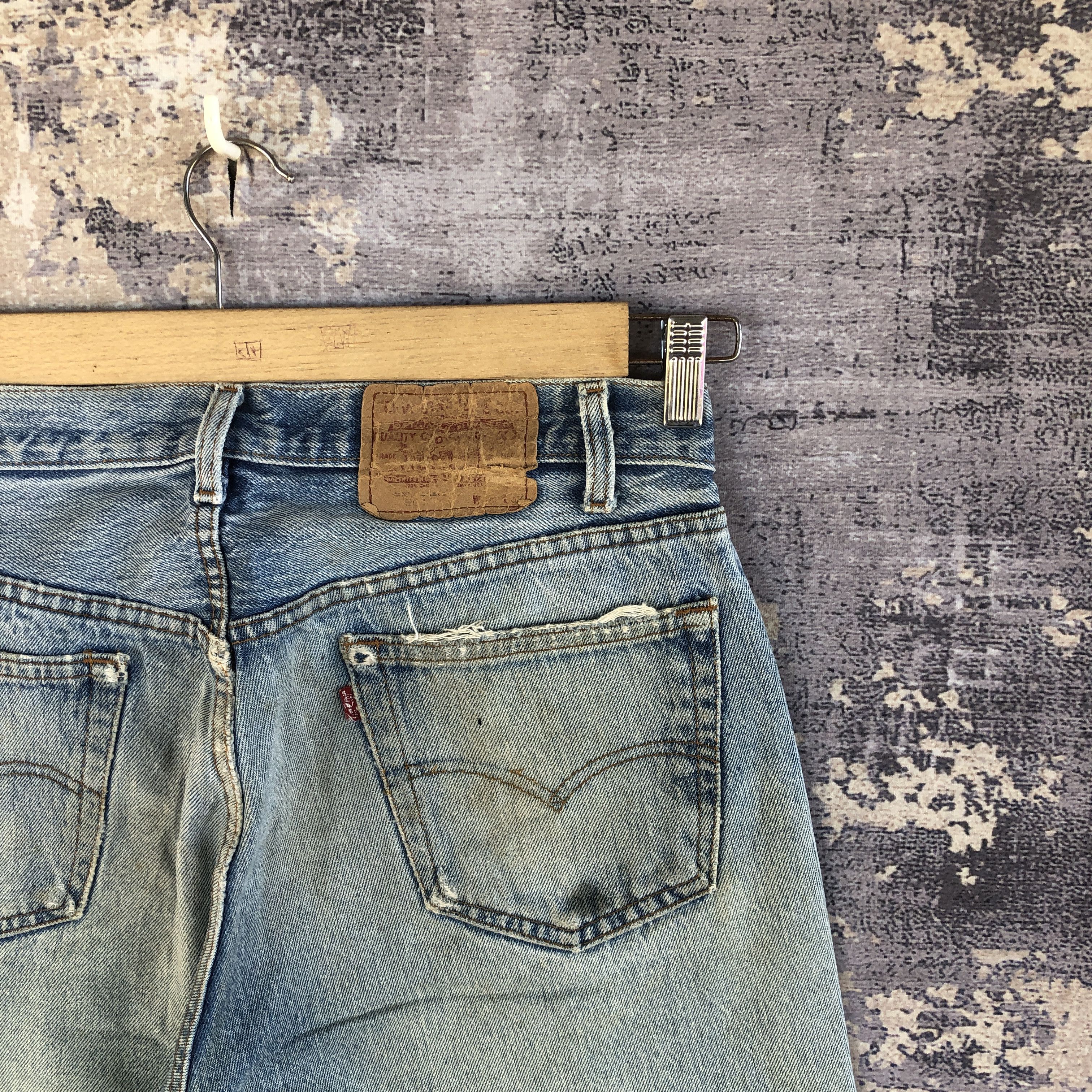 Levi's Vintage 70s Levis 501 Faded Distressed Jeans Levis Mud Denim Size US 32 / EU 48 - 5 Thumbnail