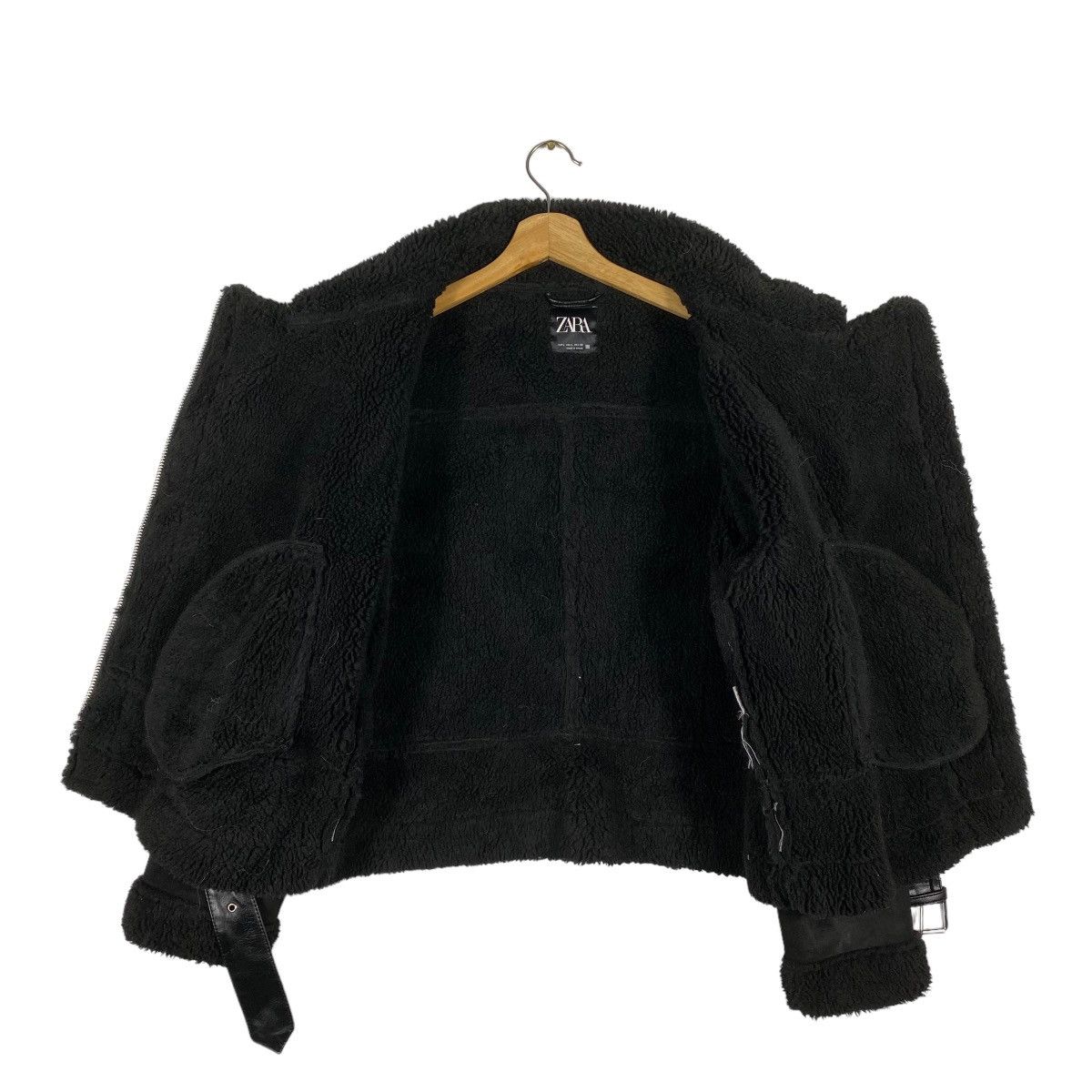 Zara Zara Black Faux Suede Jacket Size L / US 10 / IT 46 - 6 Thumbnail