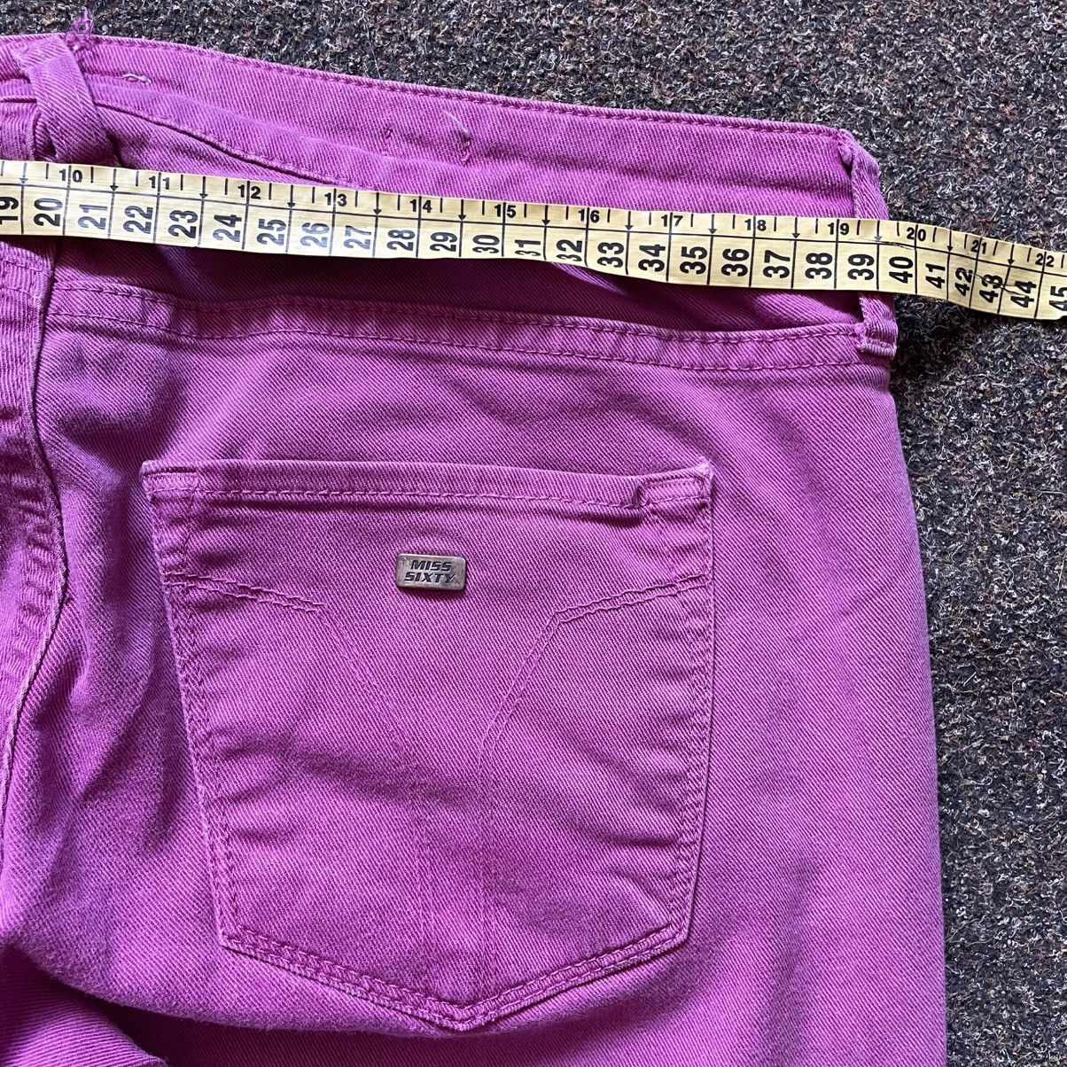 Vintage Vintage Y2K Miss Sixty Baggy Pink Pants Skater Distressed 31 Size 31" - 8 Thumbnail