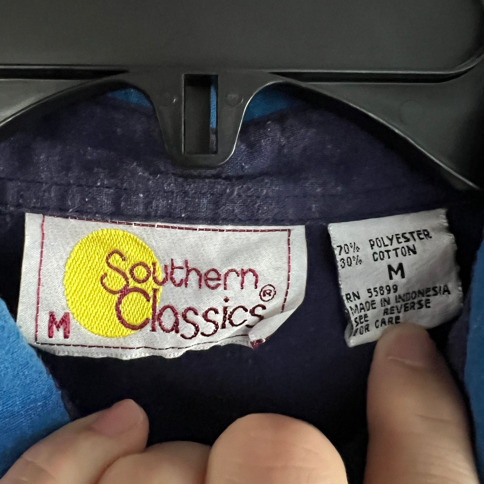 Vintage VTG Southern Classics Leisurewear Blue Shirt M 22.5x28 Size US M / EU 48-50 / 2 - 3 Thumbnail