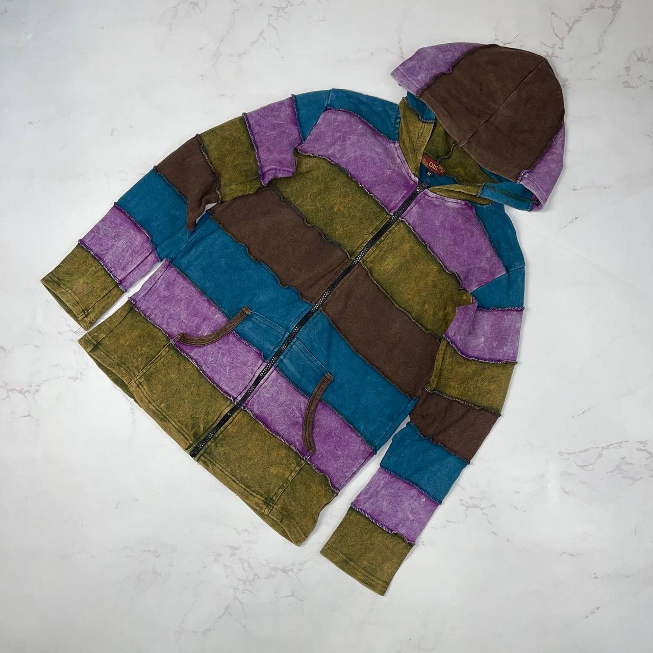 Japanese Brand Japanesse Brand patchwork Archival Y2K Hoodi Avant-Garde Size US M / EU 48-50 / 2 - 2 Thumbnail